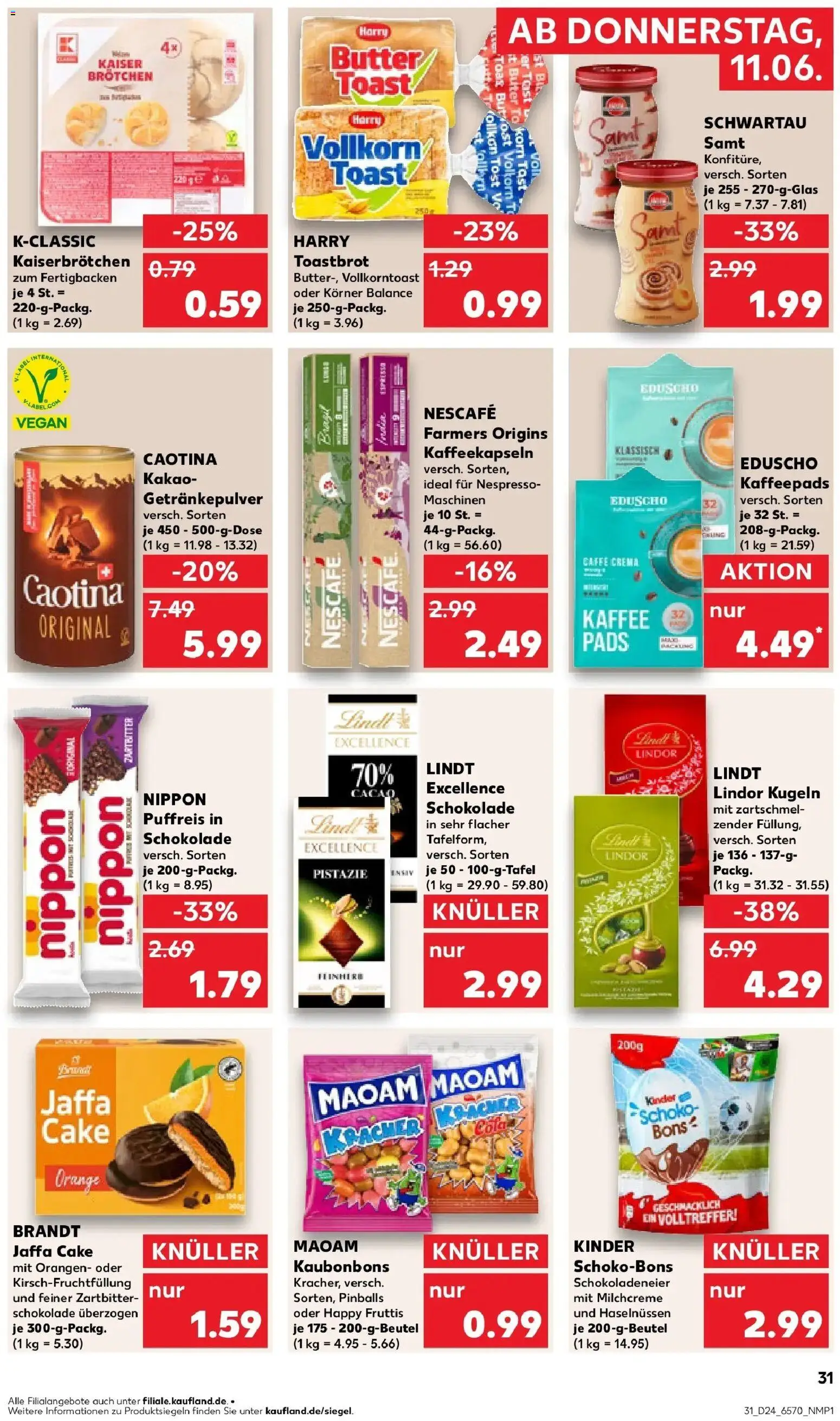 Kaufland Prospekt Moosburg An Der Isar – gültig ab 08.06.2026 | Seite: 40 | Produkte: Butter, Kaffee, Schwartau samt, Lindt