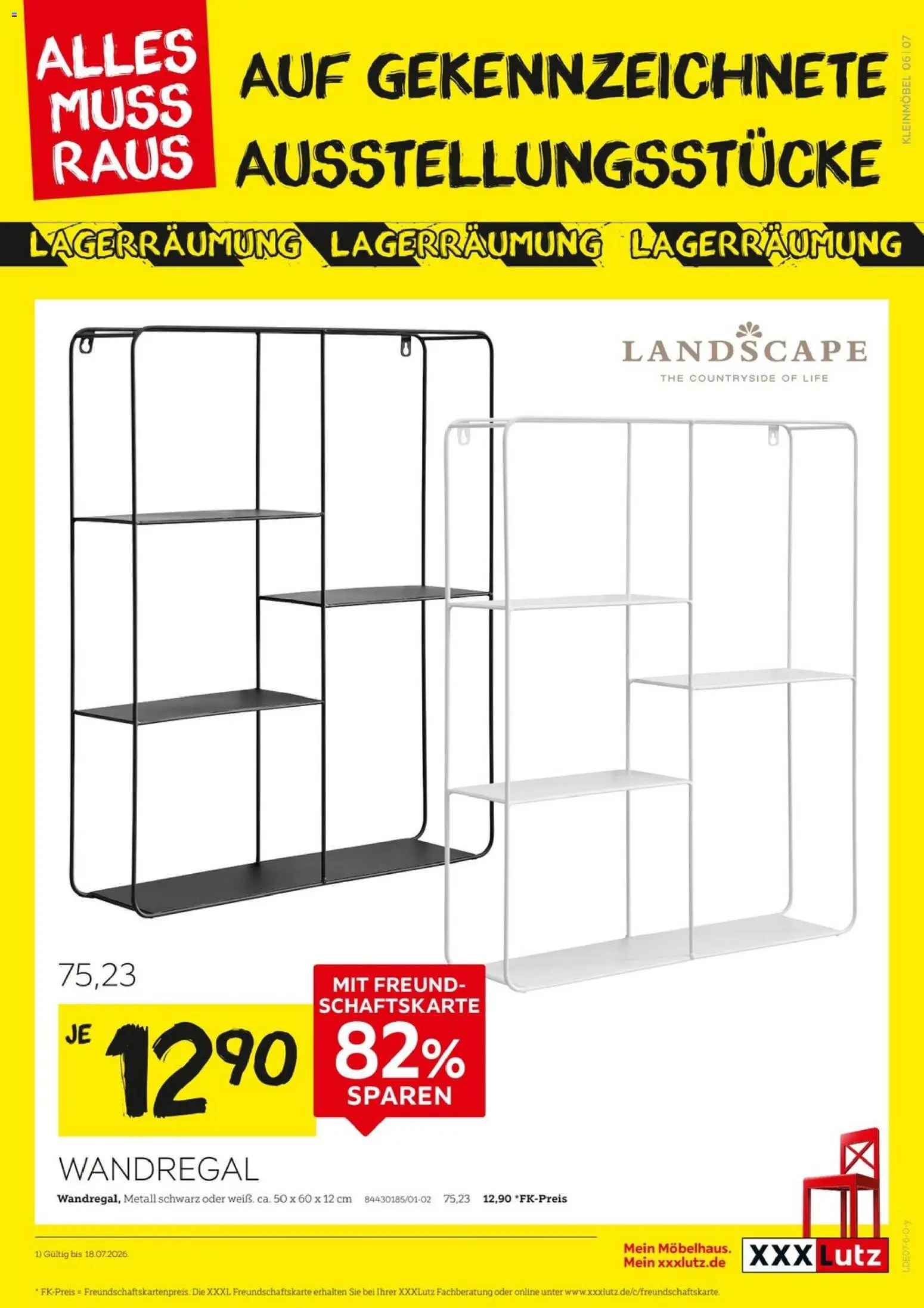 XXXLutz Größte Lagerräumung – gültig ab 04.07.2026 | Seite: 7 | Produkte: Wandregal