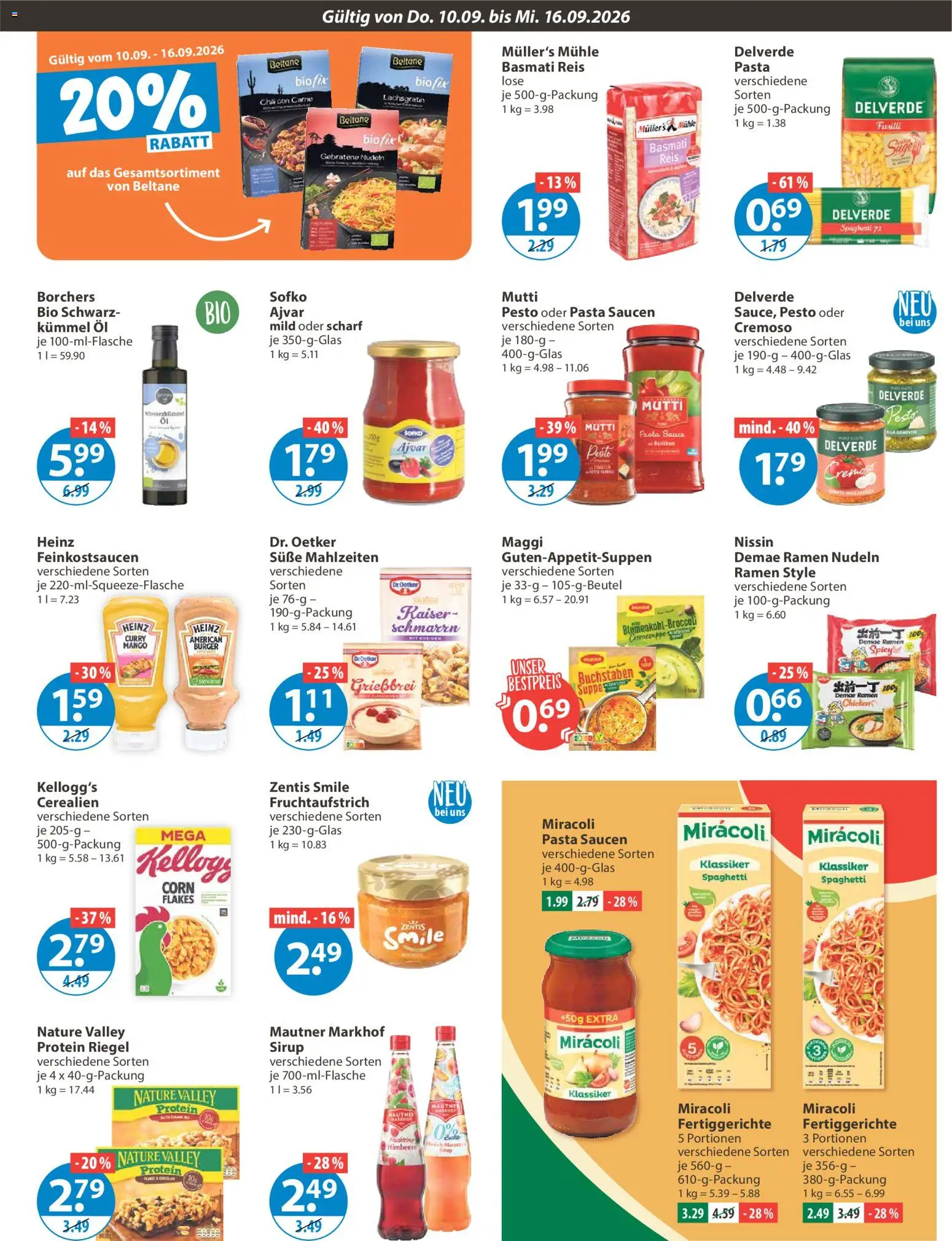 V-Markt Angebote – gültig ab 10.09.2026 | Seite: 7 | Produkte: Mühle, Spaghetti, Burger, Himbeere
