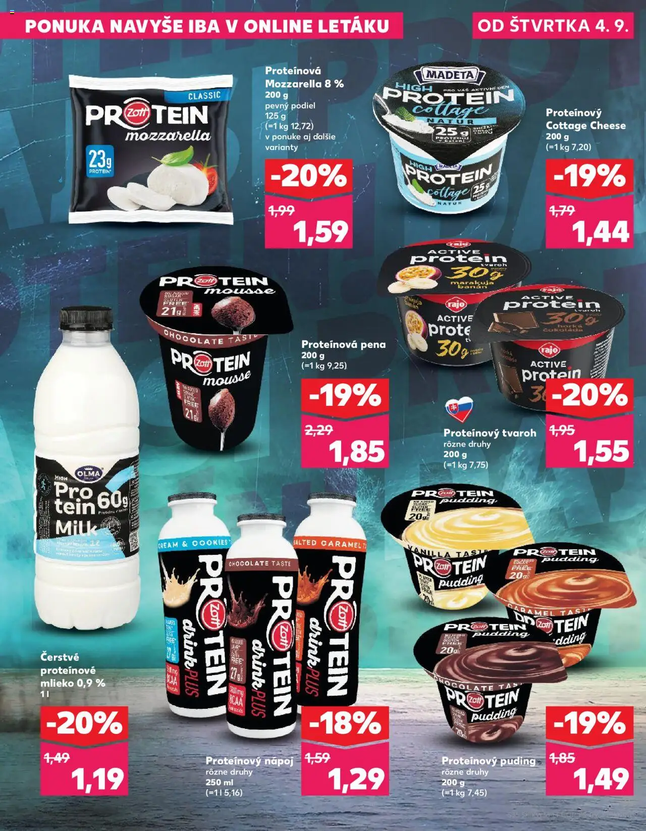 Nové Kaufland akcie – leták je platný od 04.09.2025 | Strana: 35 | Produkty: Mozzarella, Protein, Čokoláda, Milka