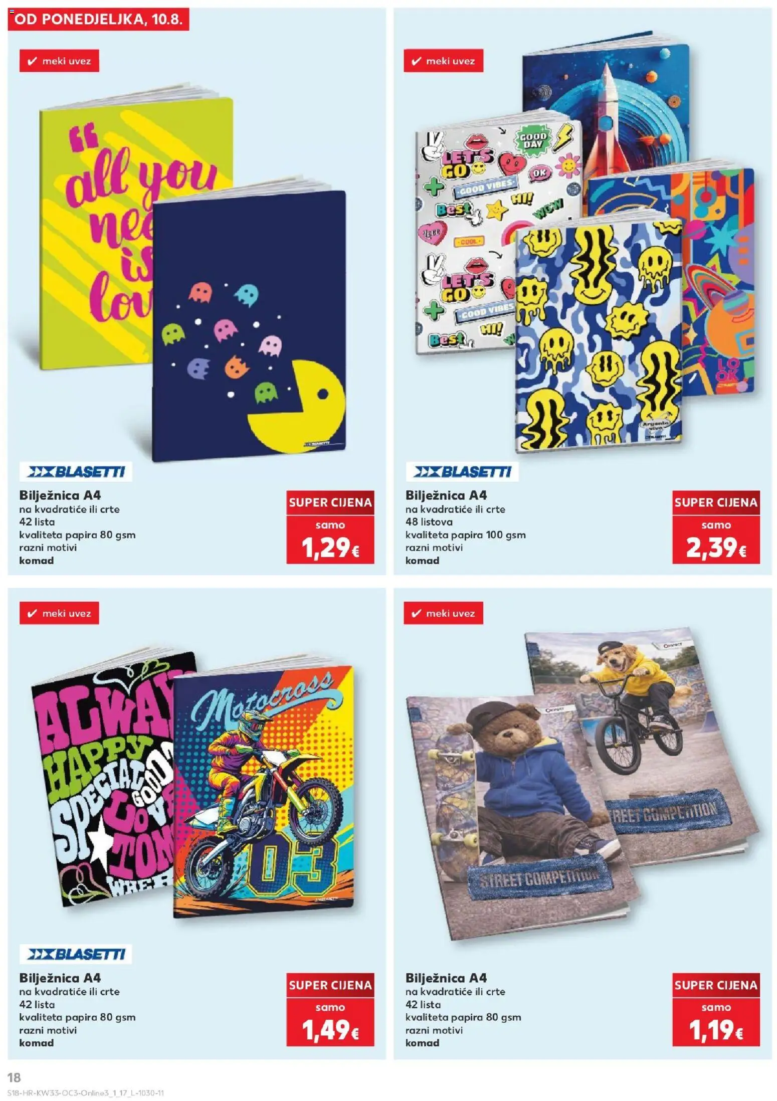 Kaufland katalog | vrijedi od 10.08.2026 | Stranica: 18 | Proizvodi: Notebook, Bilježnica