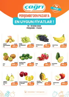 15 Ekim 2026 tarihinden itibaren geçerli olan Çağrı Market kataloğu önizlemesi