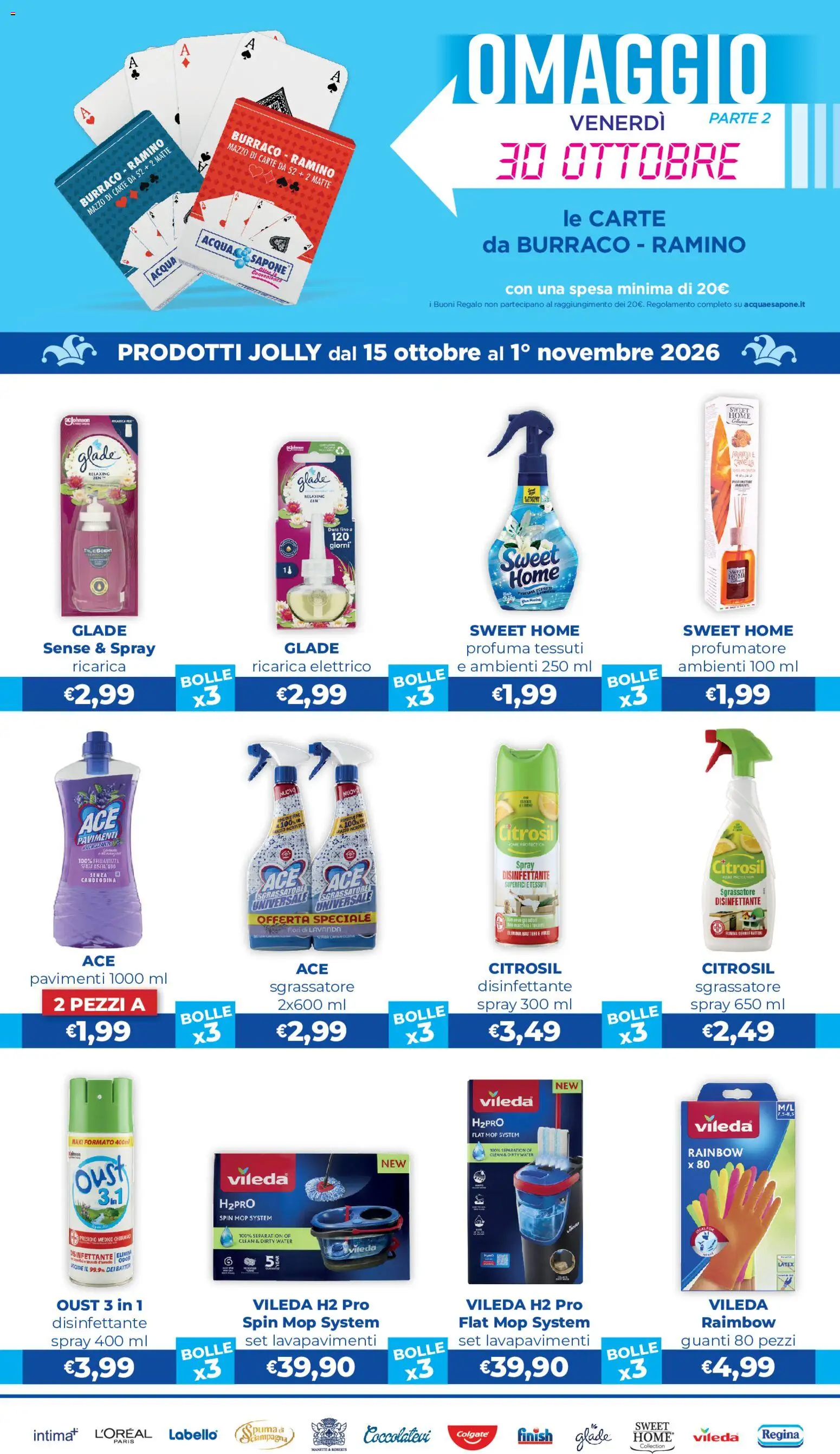 Volantino Acqua e Sapone del 15/10/2026 | Pagina: 5 | Prodotti: Sgrassatore, Acqua, Fiori, Lavanda