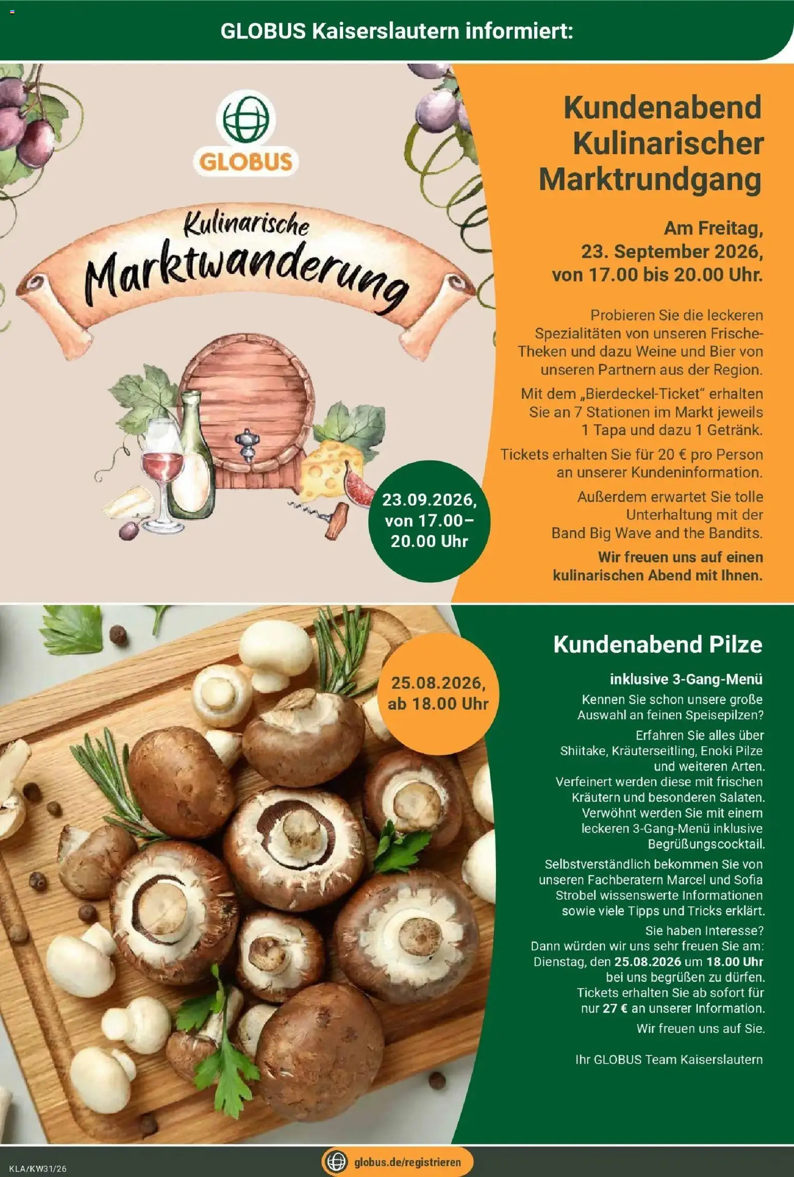 Globus Prospekt Kaiserslautern – gültig ab 27.07.2026 | Seite: 28 | Produkte: Bier, Uhr