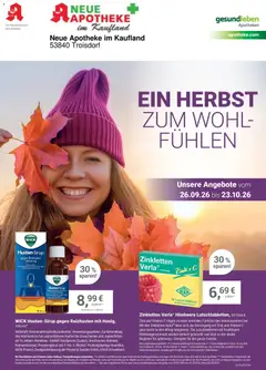 Angebote - Ihre Apotheke vor Ort: Jetzt alle Angebote auch online entdecken! ab 26.09.2026 gültig