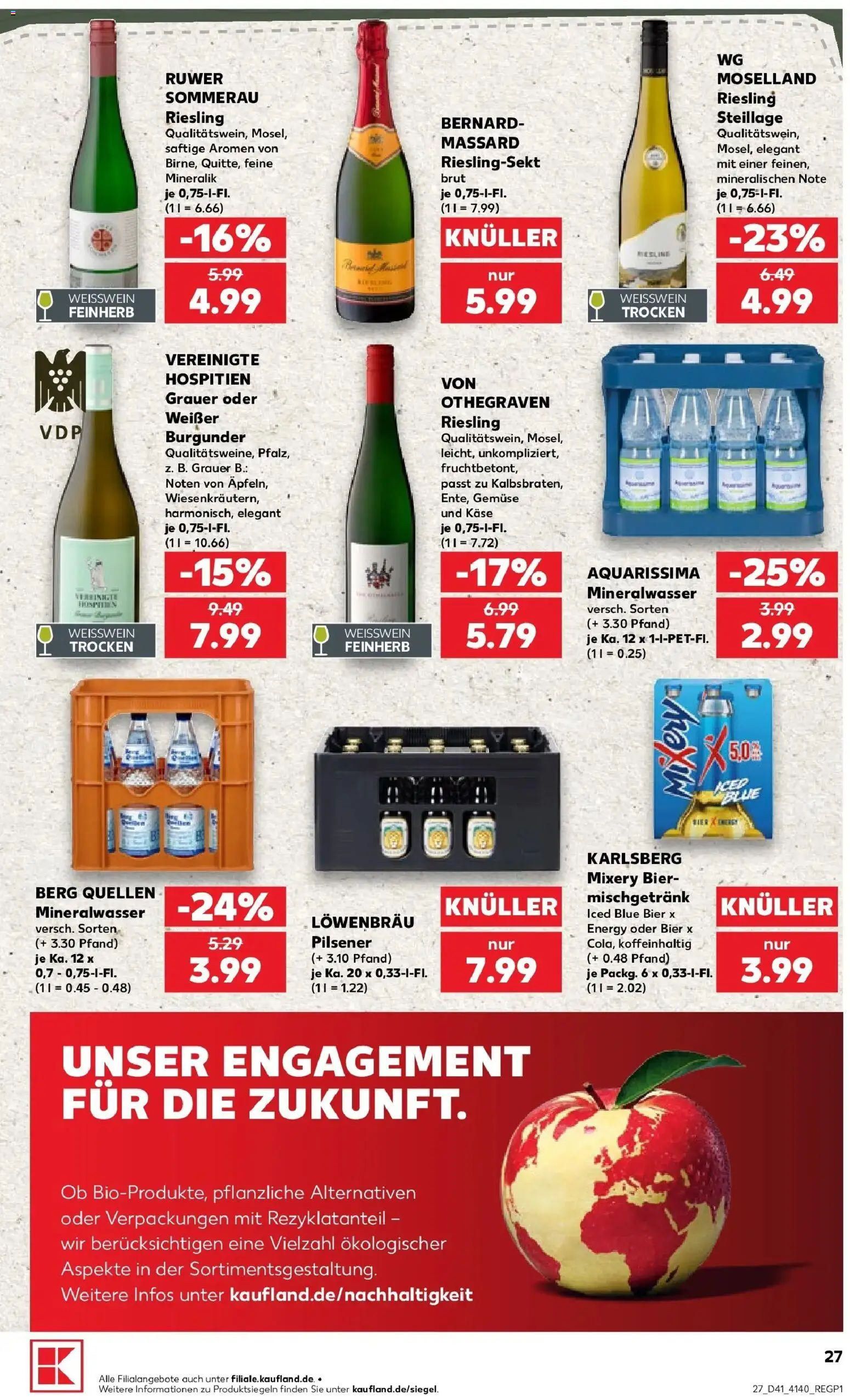 Prospekt Kaufland ab 08.10.2026 » Angebote Online zum Blättern | Seite: 35 | Produkte: Energy, Bier, Mineralwasser, Gemüse