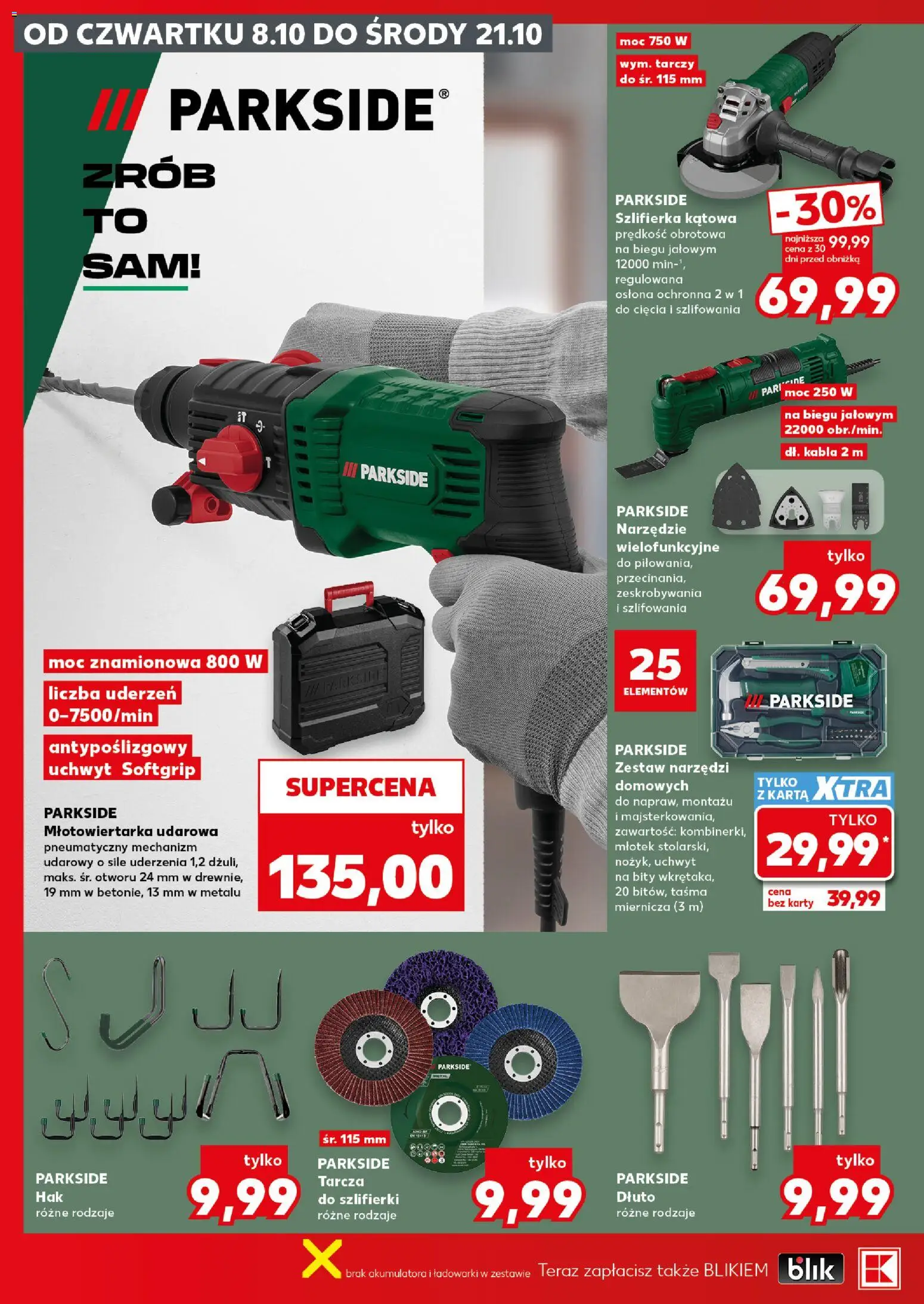 Kaufland Polsko leták - Złap okazje od 08.10.2026 | Strana: 12 | Produkty: Parkside, Karty