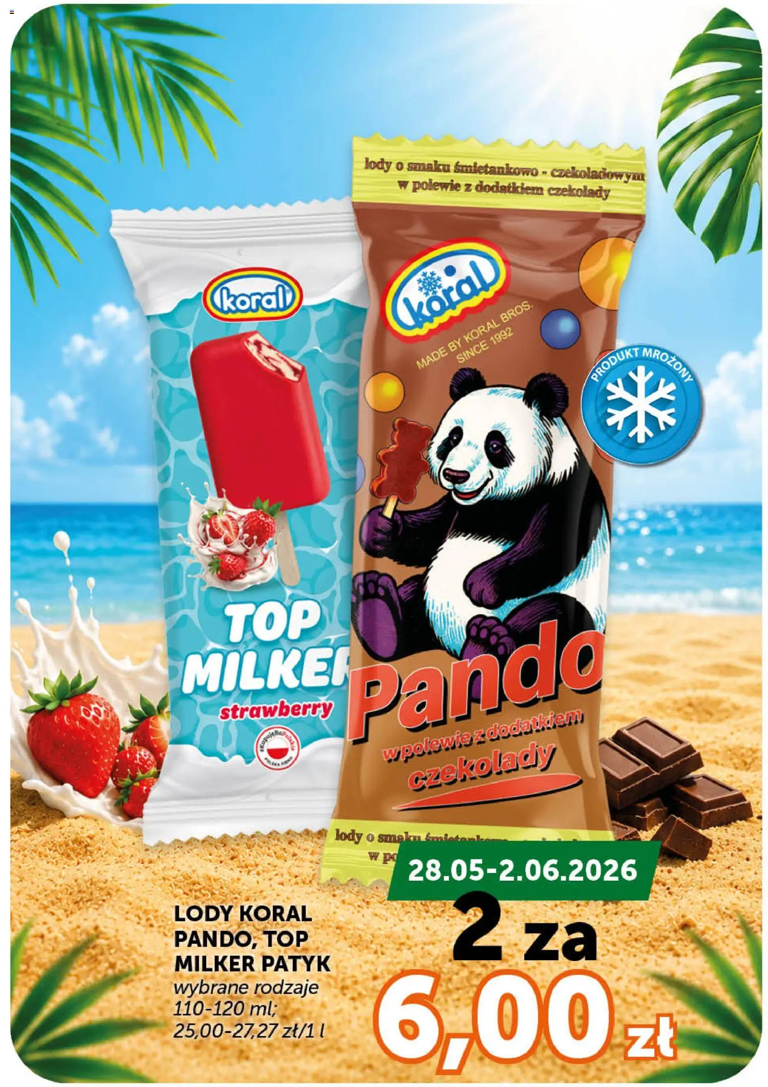 Euro Sklep gazetka od 28.05.2026 | Strona: 3 | Produkty: Czekolady, Top, Lody koral, Lody