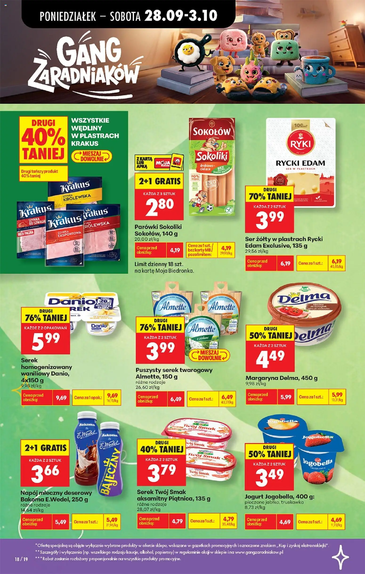 Biedronka Polsko leták - Codziennie niskie ceny od 28.09.2026 | Strana: 20 | Produkty: Jogurt, Jogobella