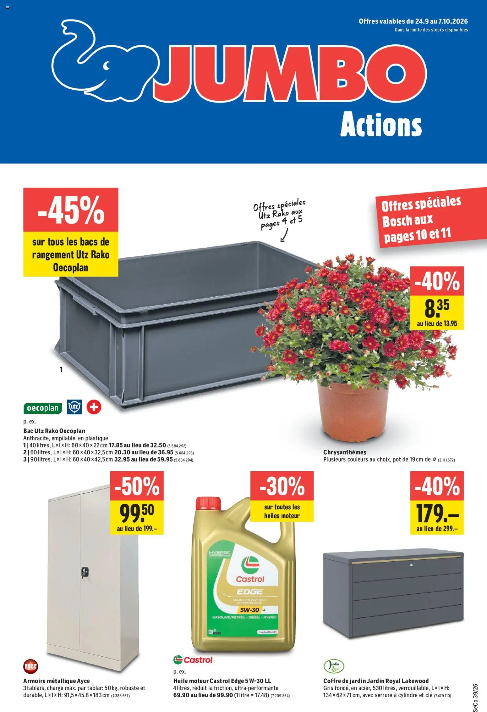 Jumbo aktionen FR – gültig ab 24.09.2026 | Seite: 1 | Produkte: Bosch