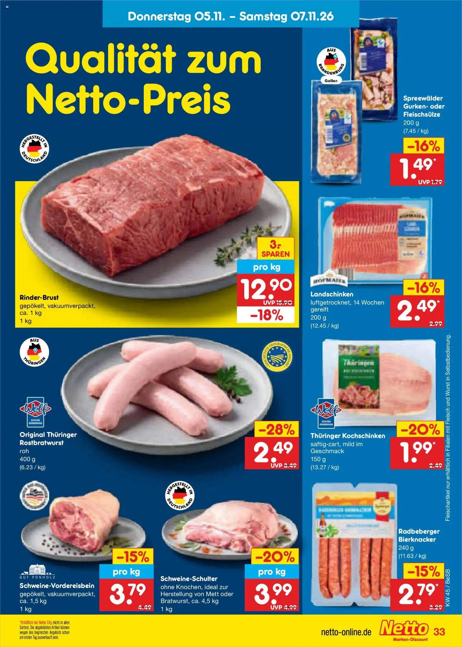 Netto Marken-Discount Prospekt – gültig ab 02.11.2026 | Seite: 51 | Produkte: Wurst, Fleisch, Gurken
