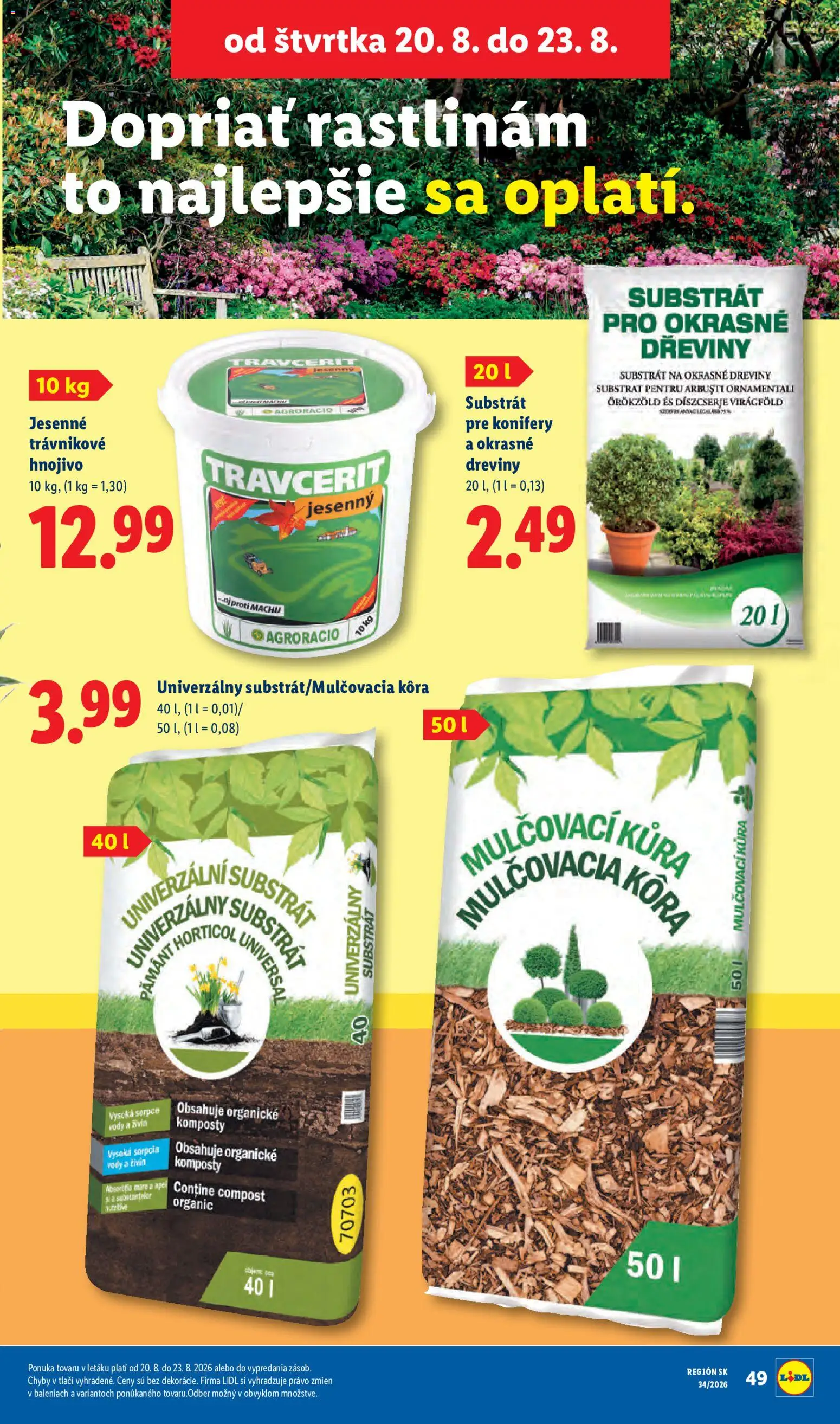 Nové Lidl akcie – leták je platný od 17.08.2026 | Strana: 81 | Produkty: Mulčovacia kôra, Substrát