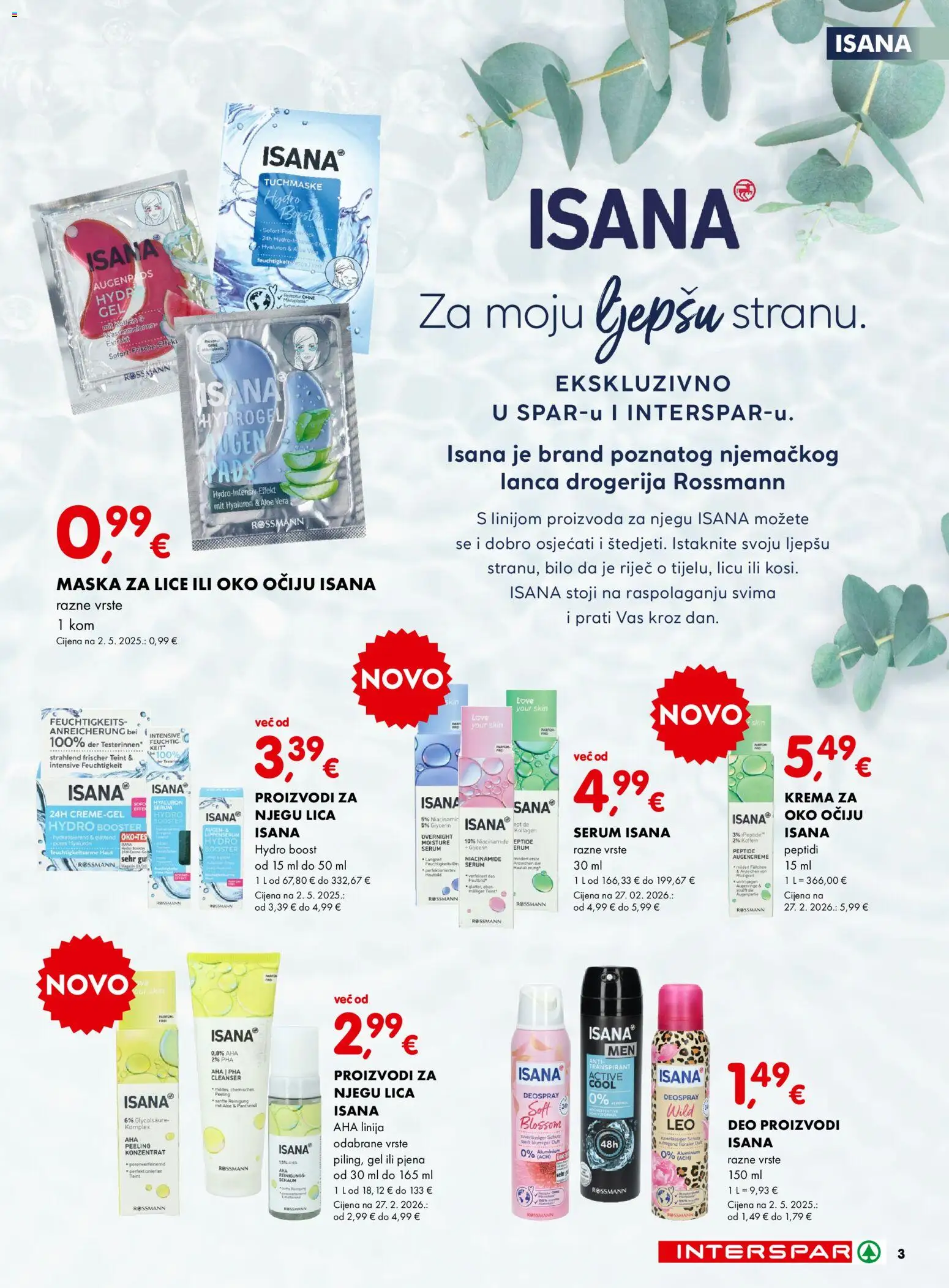 Interspar katalog | vrijedi od 04.06.2026 | Stranica: 3 | Proizvodi: Maska za lice, Maska, Krema
