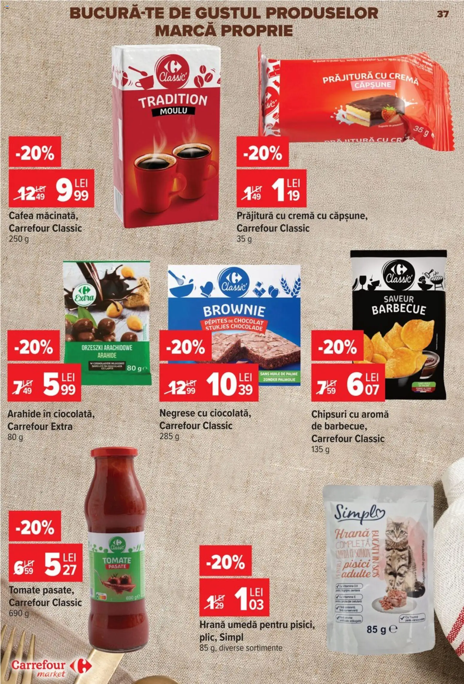 Noul catalog Carrefour – valabil de la 09.09.2026 | Pagină: 37 | Produse: Prăjitură, Arahide, Chipsuri, Sos
