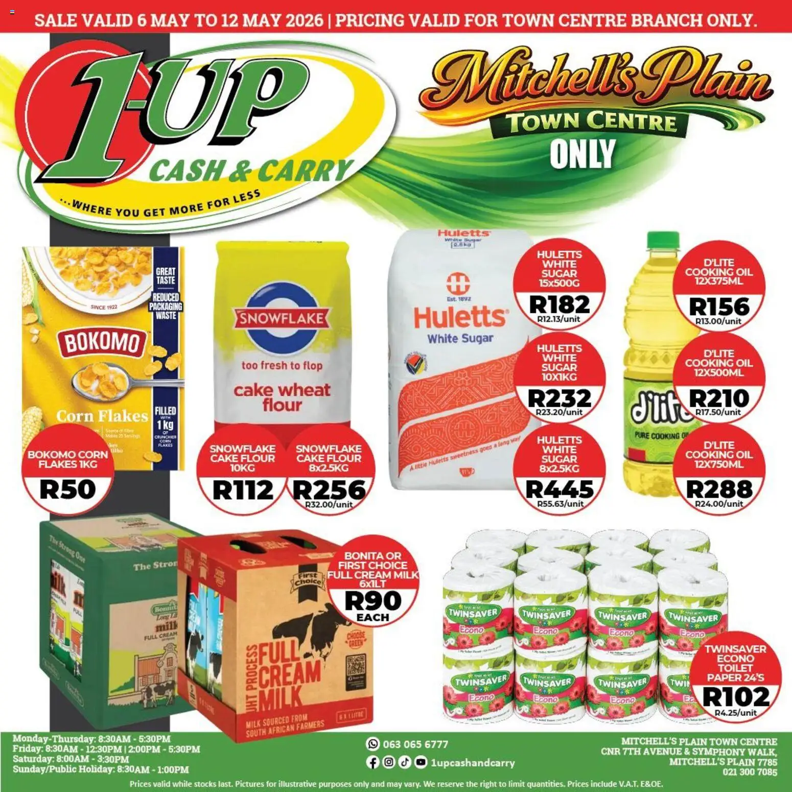 New 1UP Cash & Carry catalogue – valid from 06.05.2026 | Page: 6 | Products: Toilet, Milk, Oil, Flakes