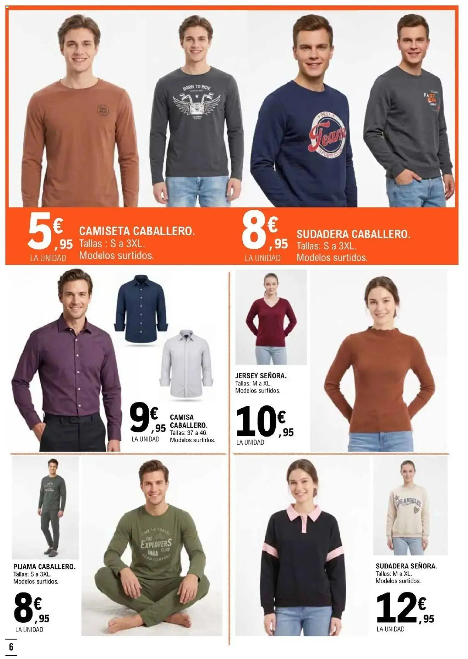 E.Leclerc Prepárate para el invierno 14/10/2026 - 31/10/2026 | Página: 6 | Productos: Camisa, Sudadera, Pijama