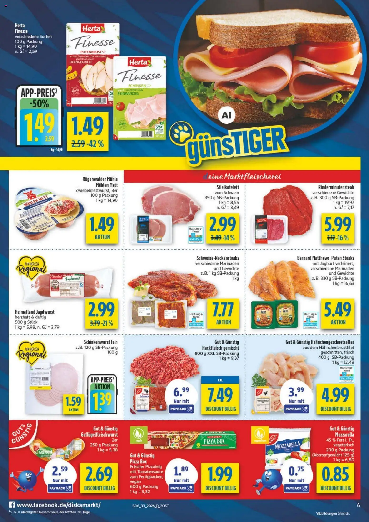 Diska - Diska Angebote Sachsen-Thüringen KW33 – gültig ab 10.08.2026 | Seite: 6 | Produkte: Joghurt, Mozzarella, Box, Hackfleisch