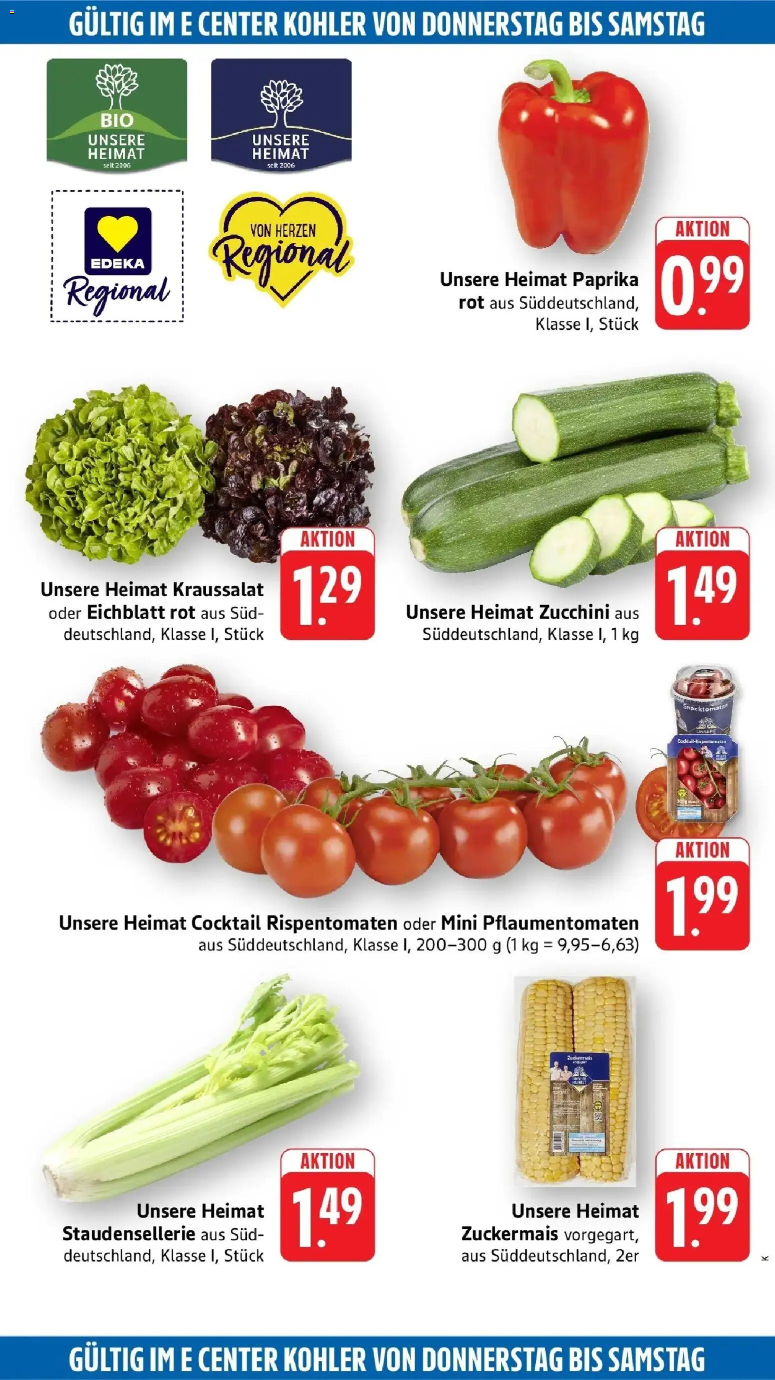 Edeka Prospekt Kehl (ab 17.08.2026) » Angebote Online | Seite: 44 | Produkte: Paprika, Zucchini