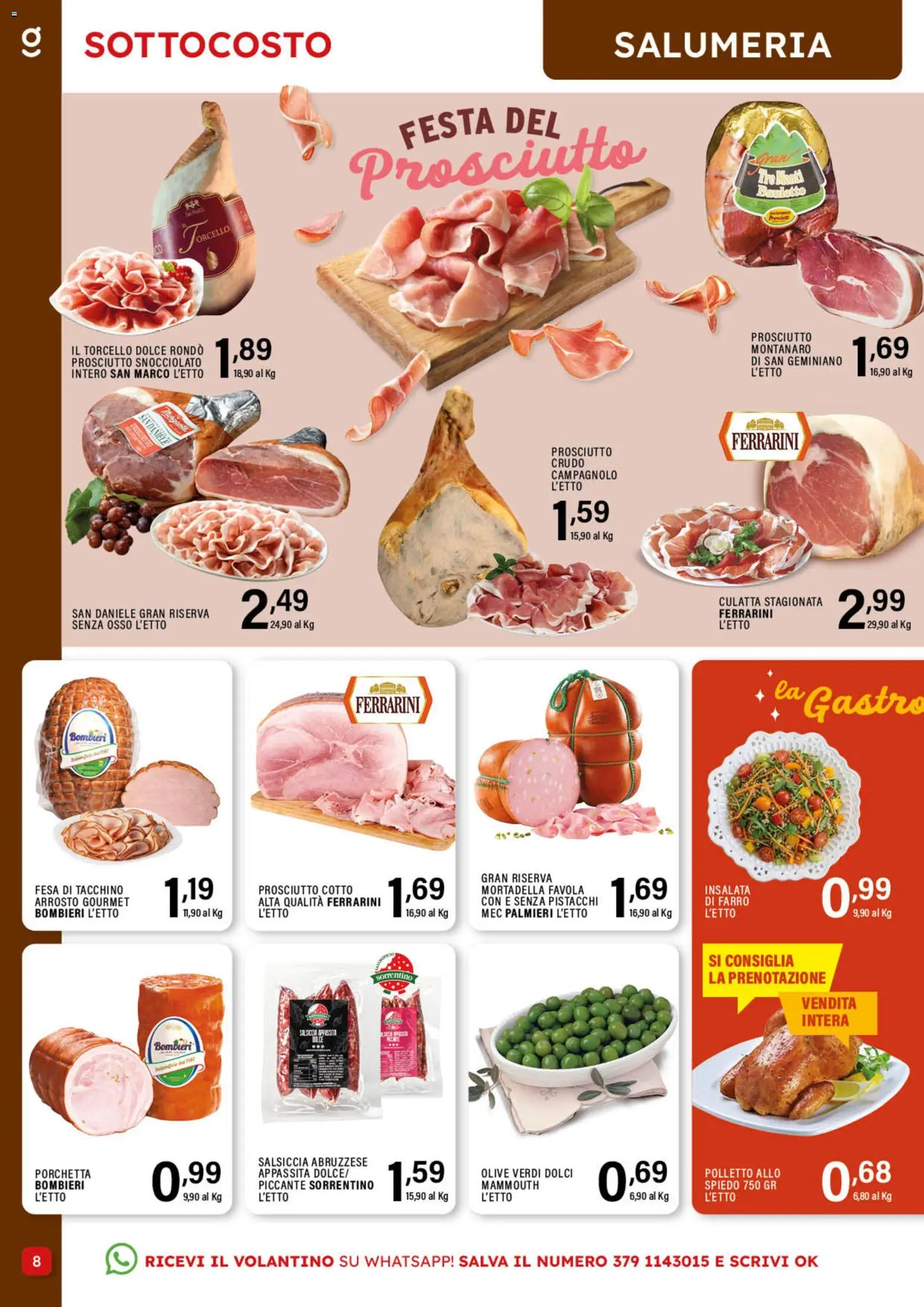 Volantino GECOP del 18.05.2026 | Pagina: 8 | Prodotti: Arrosto, Olive, Prosciutto, Mortadella