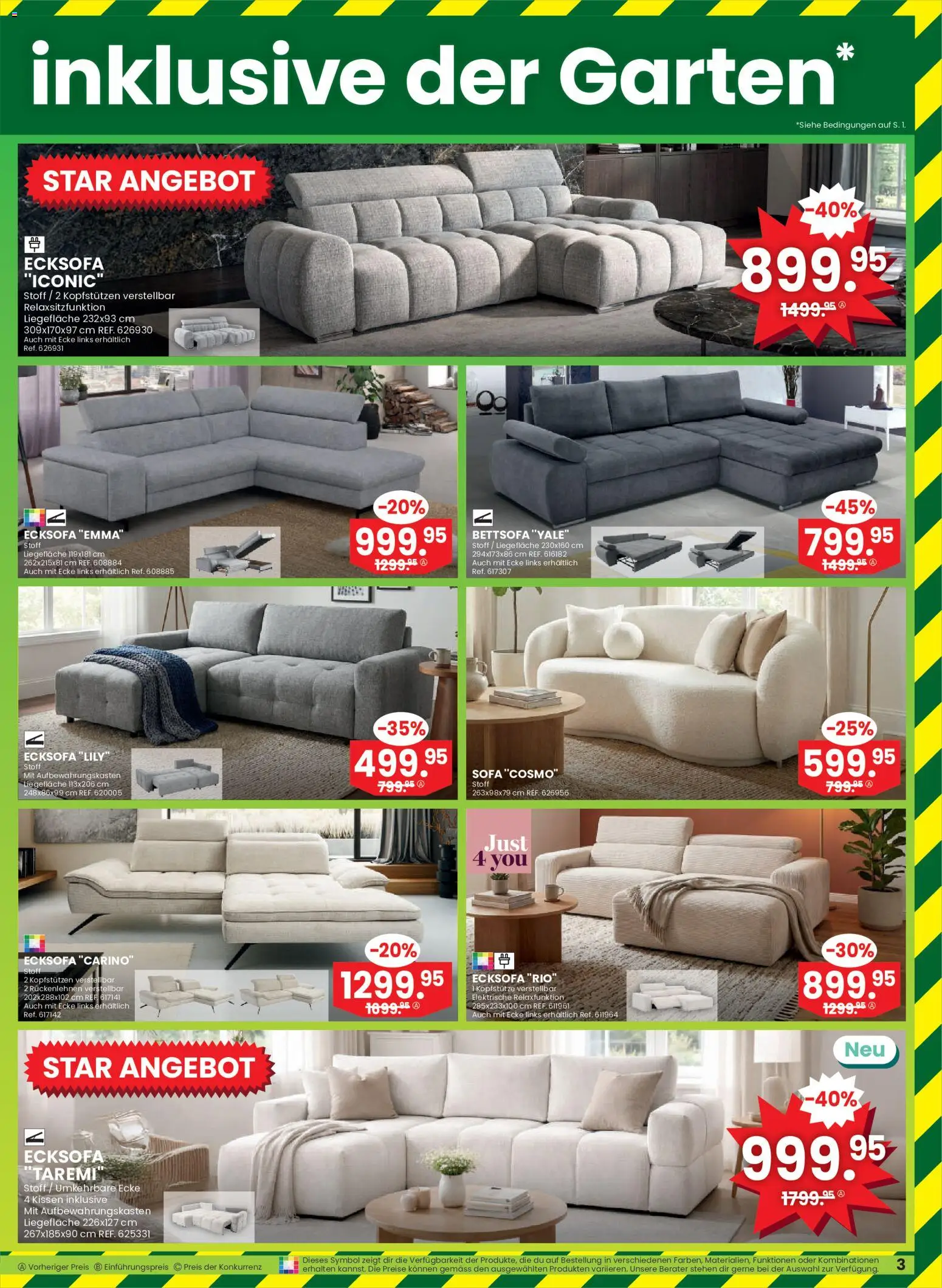 Conforama aktionen – gültig ab 29.04.2026 | Seite: 3 | Produkte: Kissen, Sofa, Ecksofa