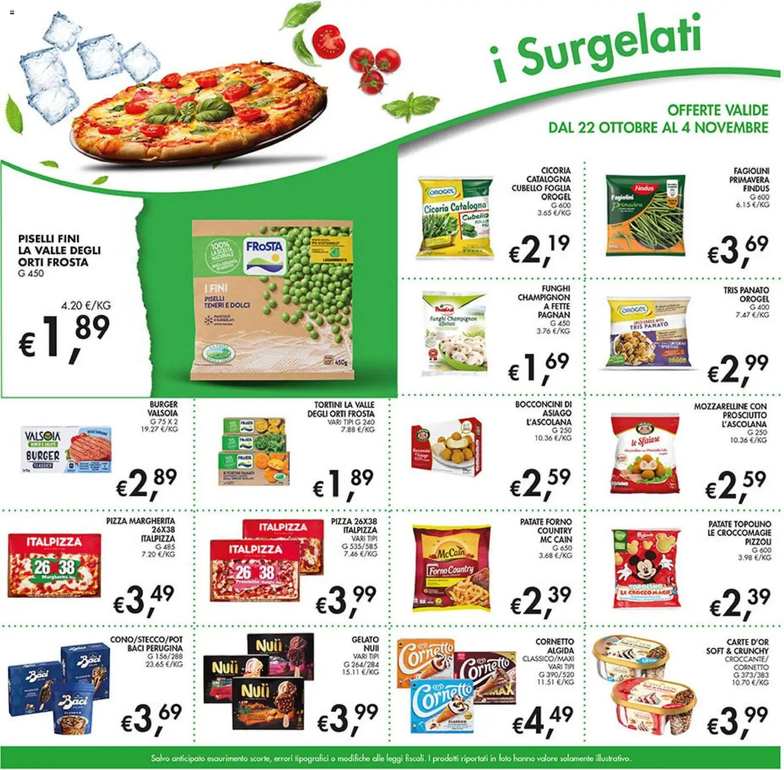 Volantino Coal del 22/10/2026 | Pagina: 11 | Prodotti: Cornetto, Gelato, Piselli, Forno