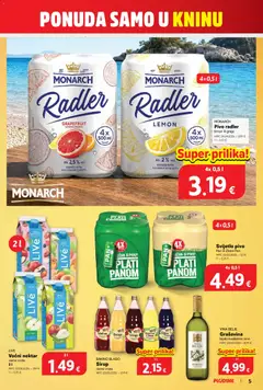 Plodine Ponuda - Pregled kataloga iz trgovine Plodine, vrijedi od 18.06.2026 | Stranica: 5 | Proizvodi: Radler, Vino, Pan, Bazga