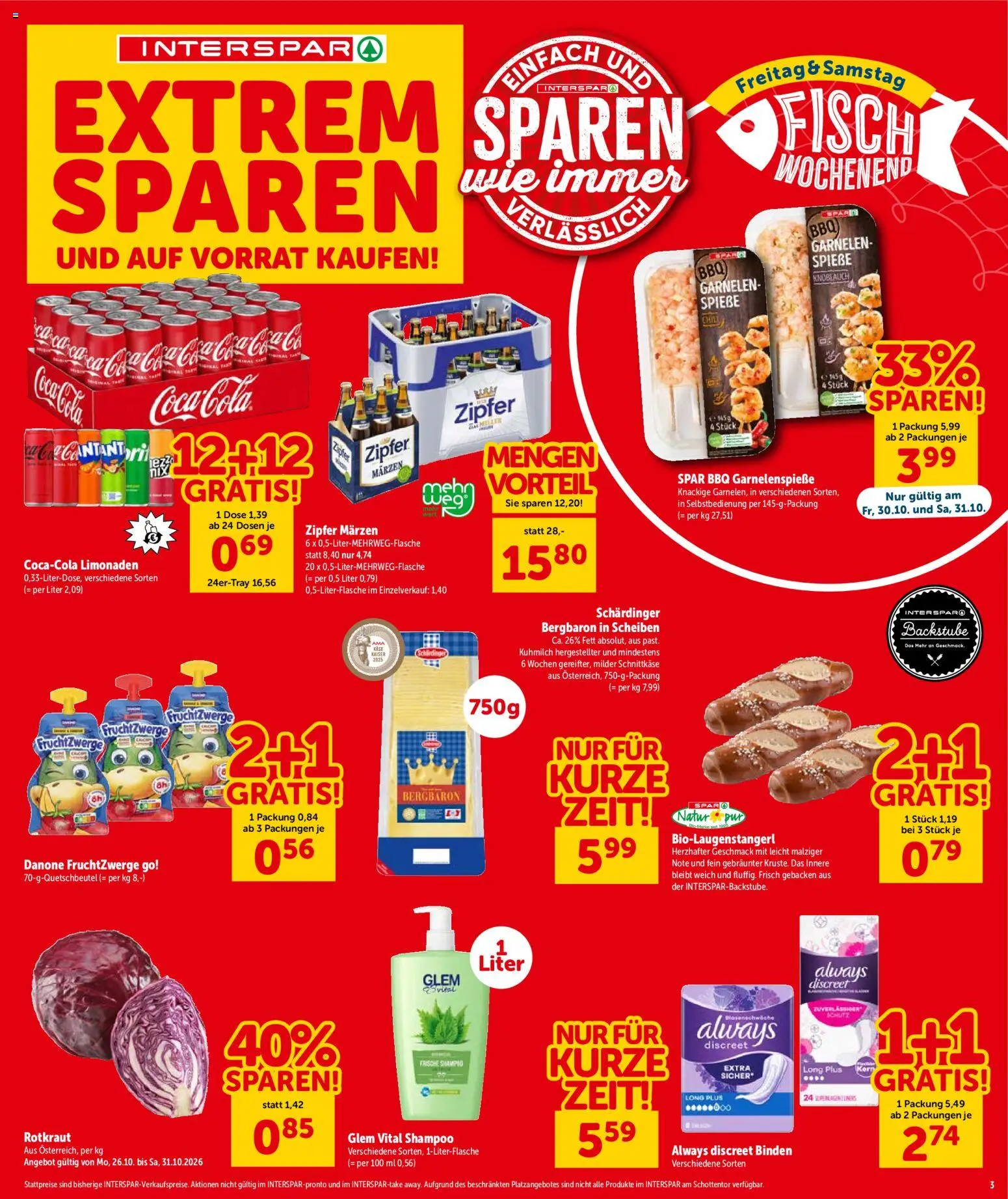 Interspar Broschüre gültig ab 27.10.2026 | Seite: 3 | Produkte: Knoblauch, Shampoo, Fisch
