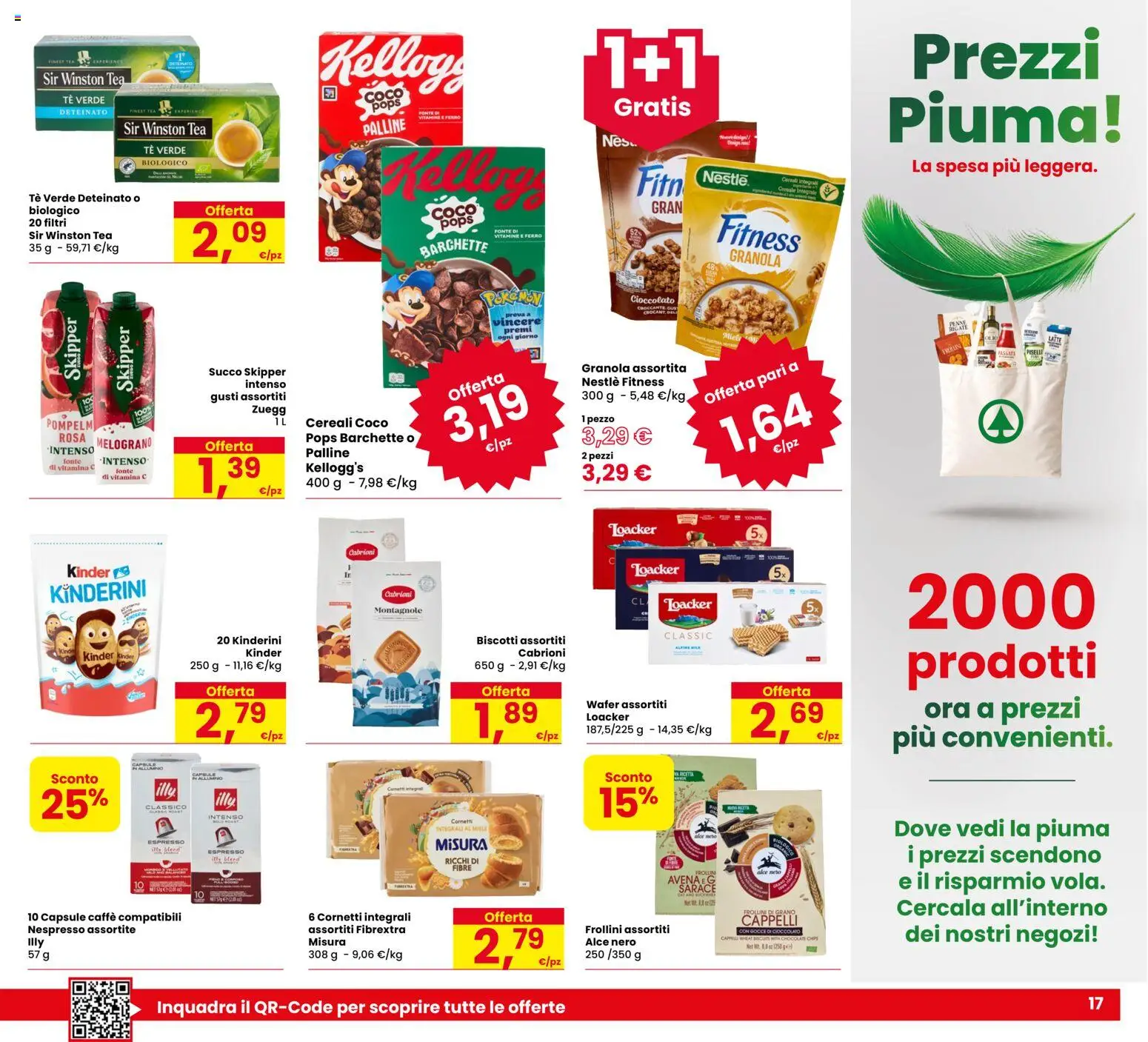 Volantino Eurospar del 17/09/2026 | Pagina: 17 | Prodotti: Cereali, Biscotti, Tè verde, Ferro