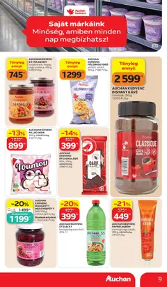 AUCHAN KEDVENC ÉTELECET, biológiailag erjesztett, 20%, 1 l - amely érvényes a következő dátumtól: 2026.10.15. | Oldal: 9 | Termékek: Ételecet, Paprika, Kávé, Pörkölt