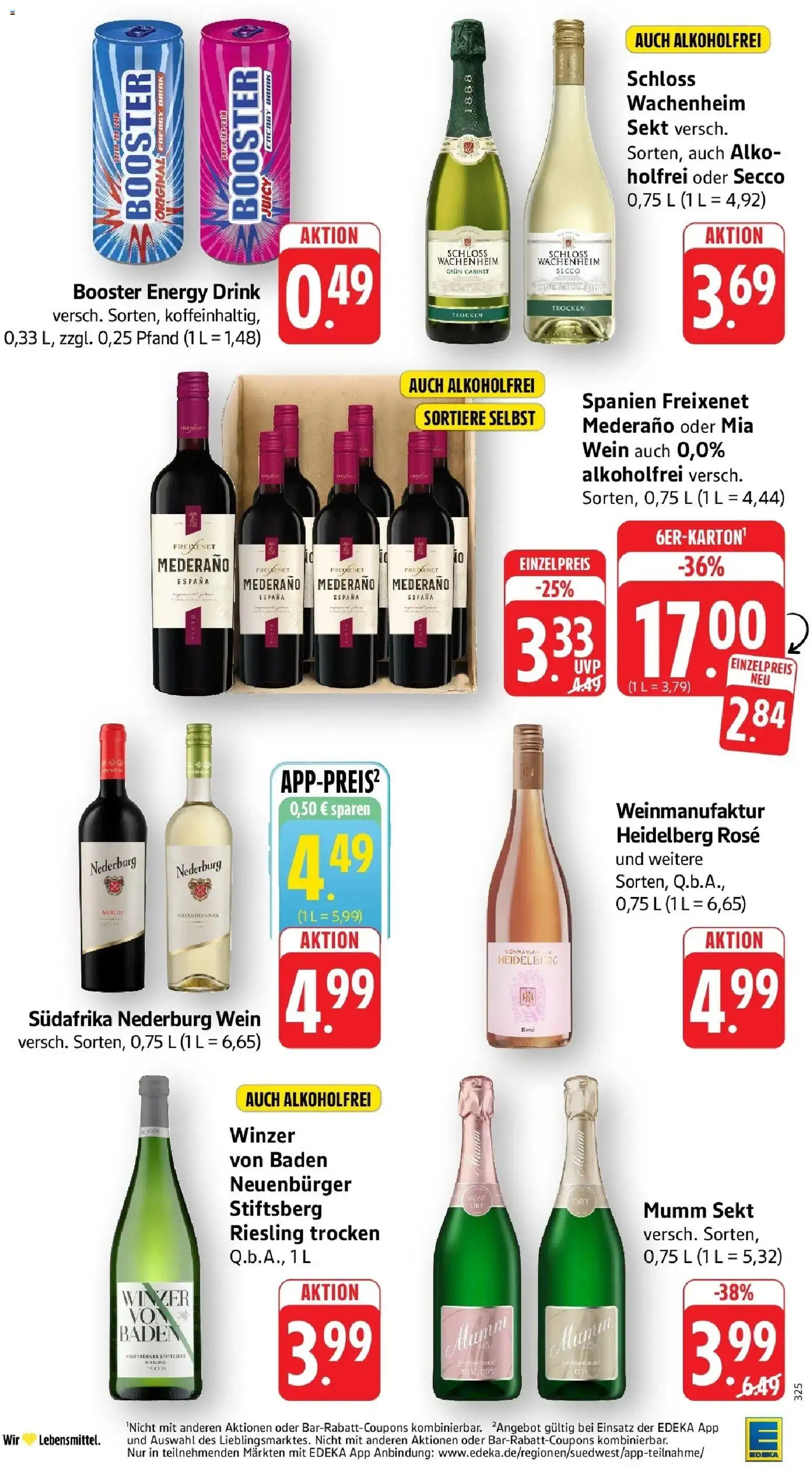 Edeka Prospekt Mannheim-Neuostheim (ab 26.10.2026) » Angebote Online | Seite: 32 | Produkte: Mumm sekt, Energy, Freixenet, Merlot