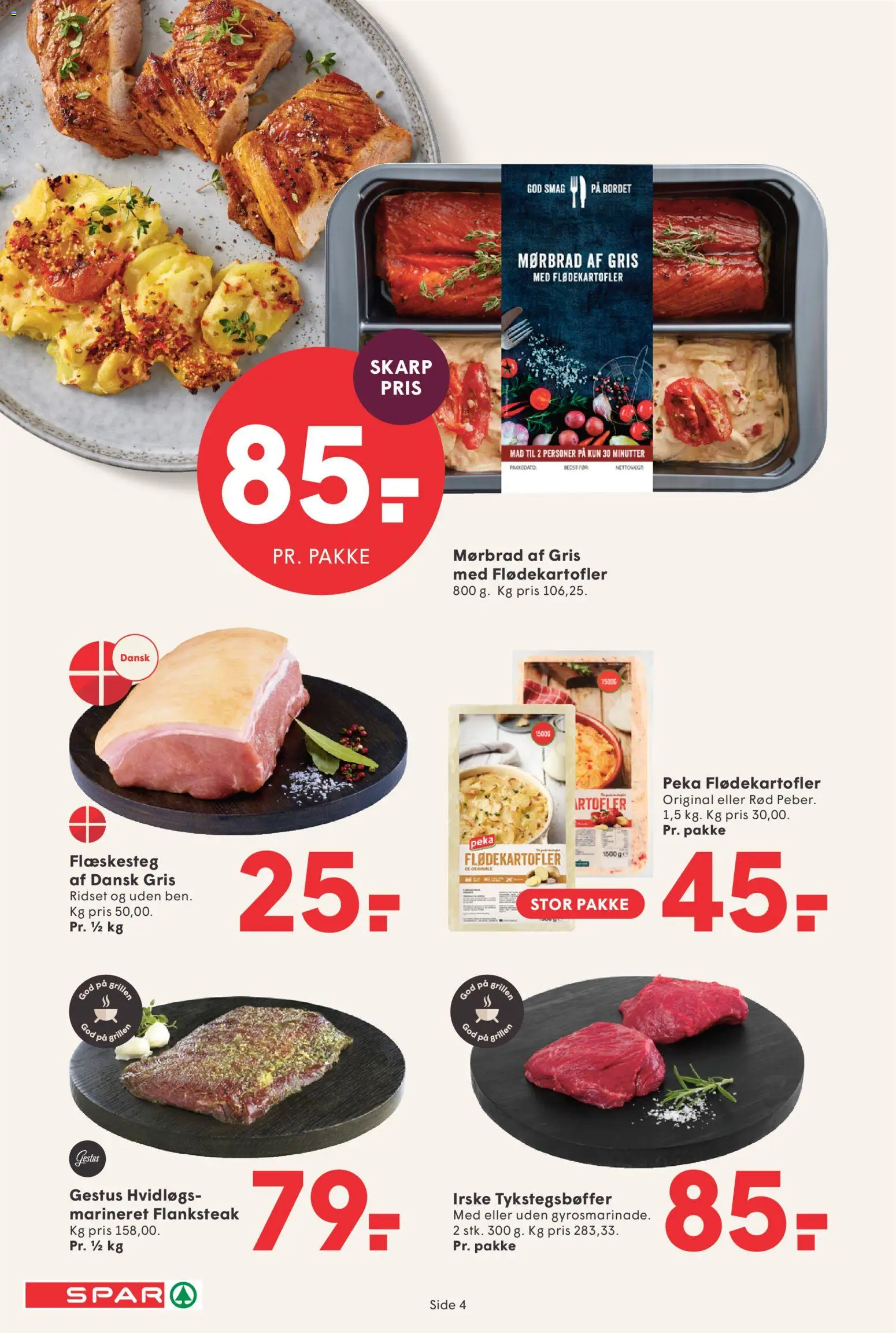 Spar tilbudsavis – gyldig fra 05.06.2026 | Side: 4 | Produkter: Flæskesteg