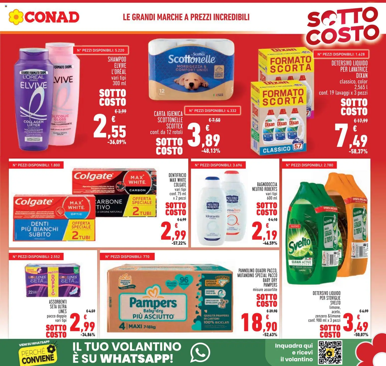 Volantino Conad del 04.06.2026 | Pagina: 5 | Prodotti: Illuminante, Shampoo, Pampers, Orecchiette