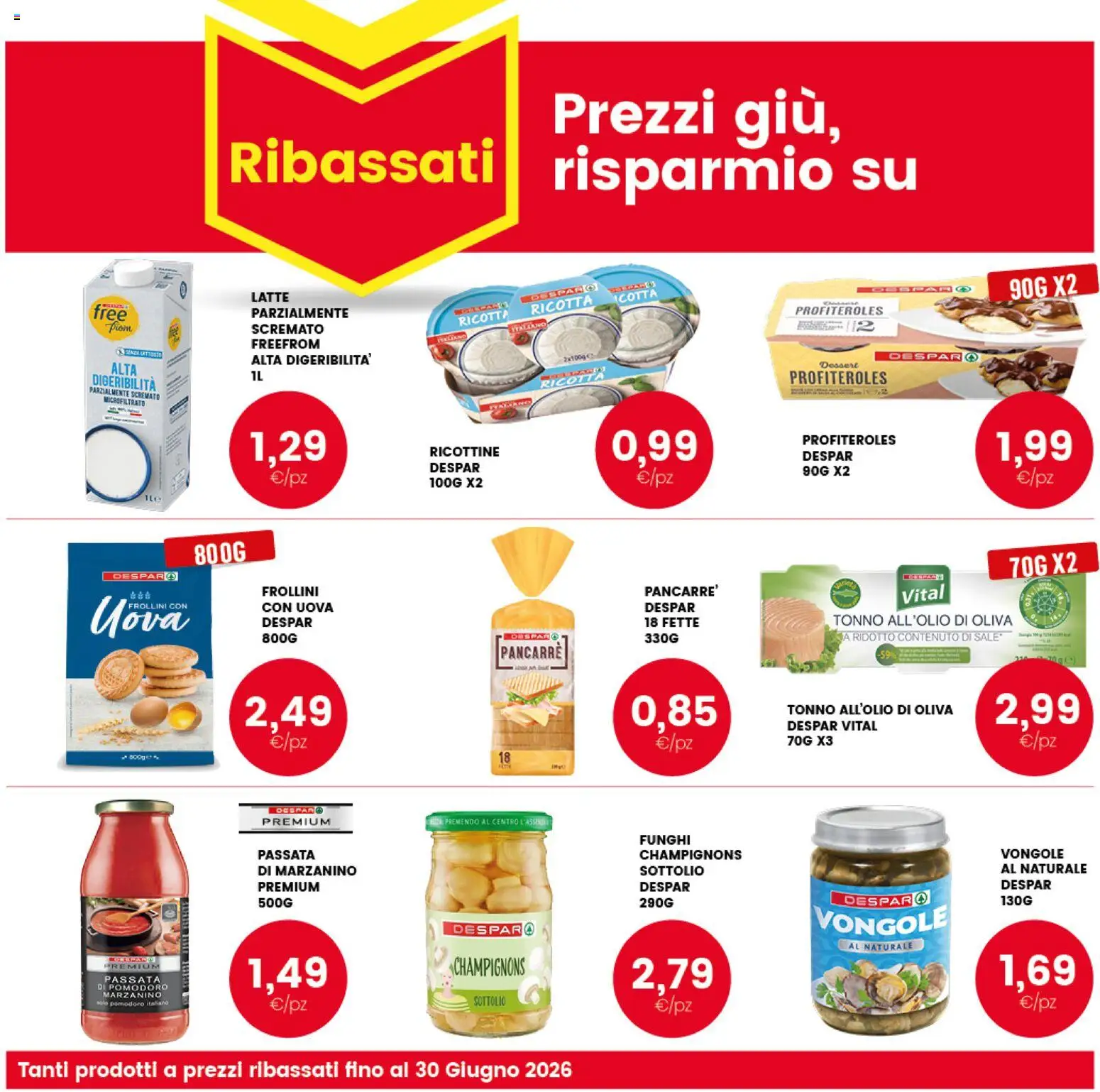 Volantino Interspar del 18.06.2026 | Pagina: 34 | Prodotti: Vongole, Pomodoro, Tonno, Frollini