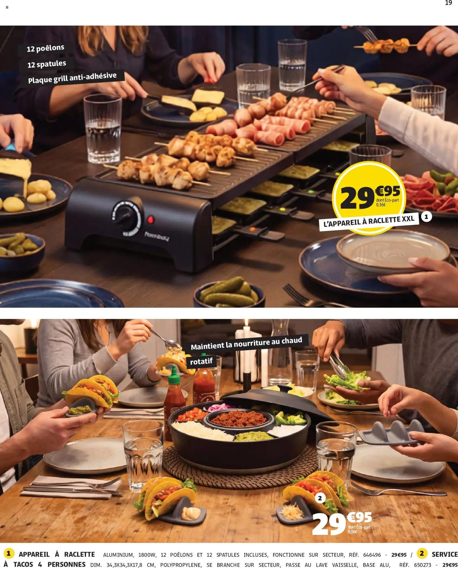 {H1} | Page: 19 | Produits: Base, Grill, Raclette, Appareil à raclette