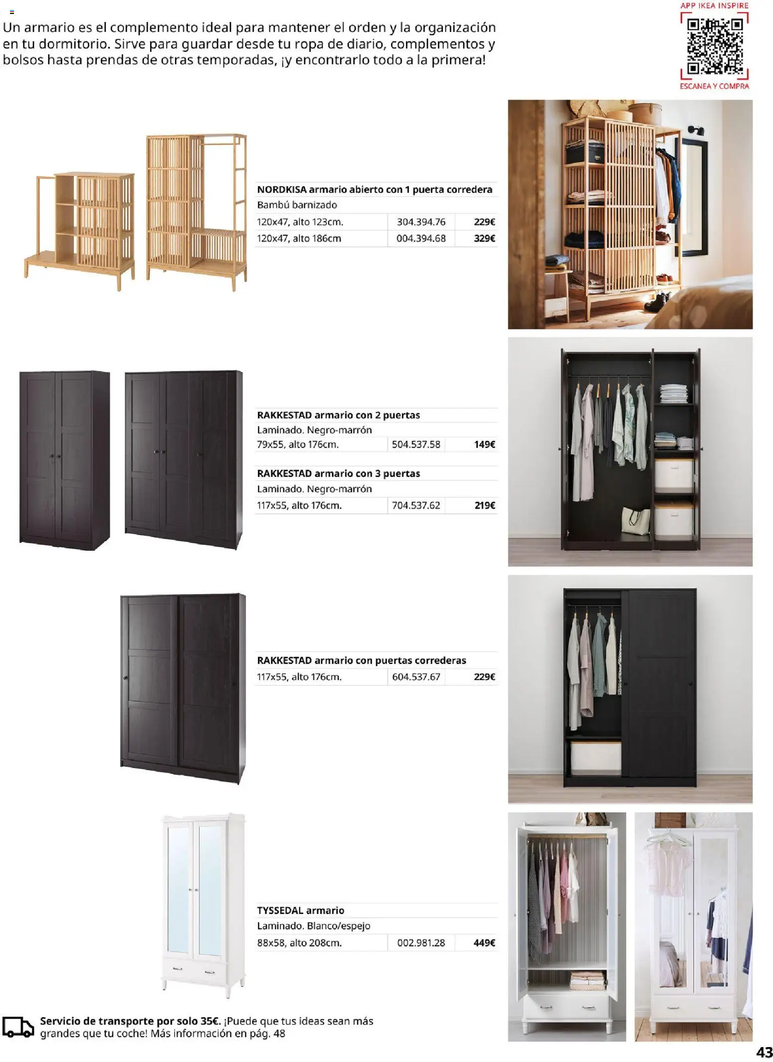 IKEA - Muebles para el dormitorio │ válido desde el 01/09/2026 | Página: 43 | Productos: Ropa, Armario, Puertas
