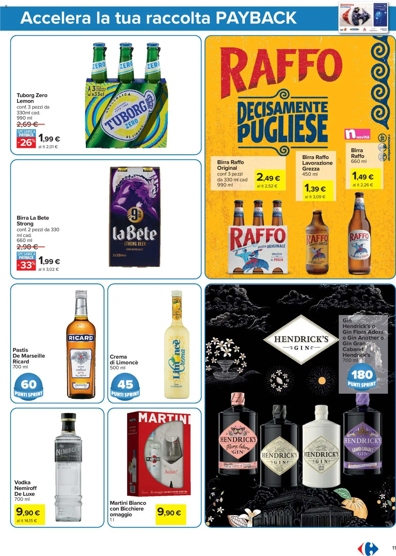 Volantino Carrefour del 06/08/2026 | Pagina: 11 | Prodotti: Crema, Martini Bianco, Bicchiere, Martini