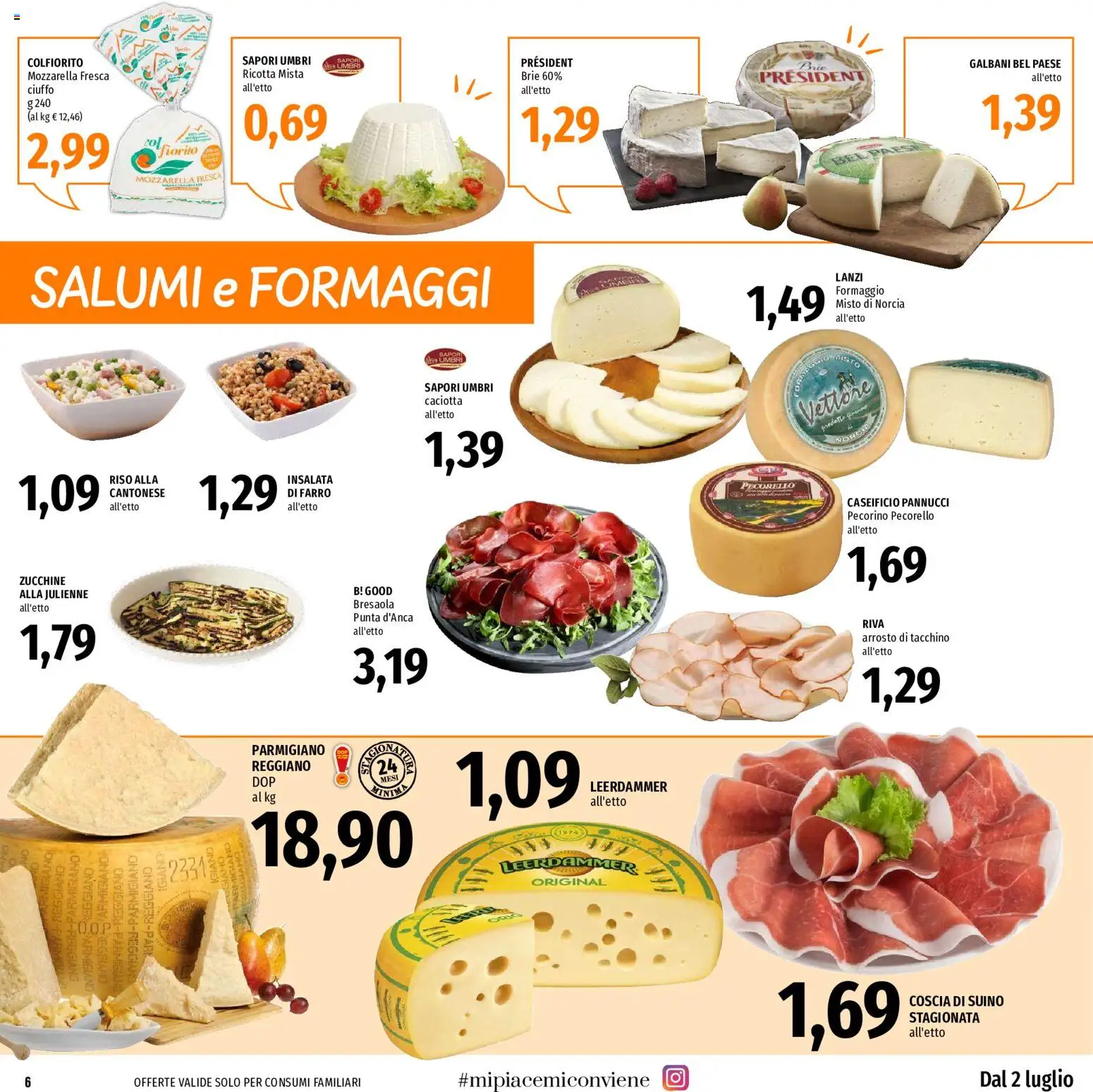 Volantino EMI del 02/07/2026 | Pagina: 6 | Prodotti: Bresaola, Insalata, Mozzarella, Parmigiano