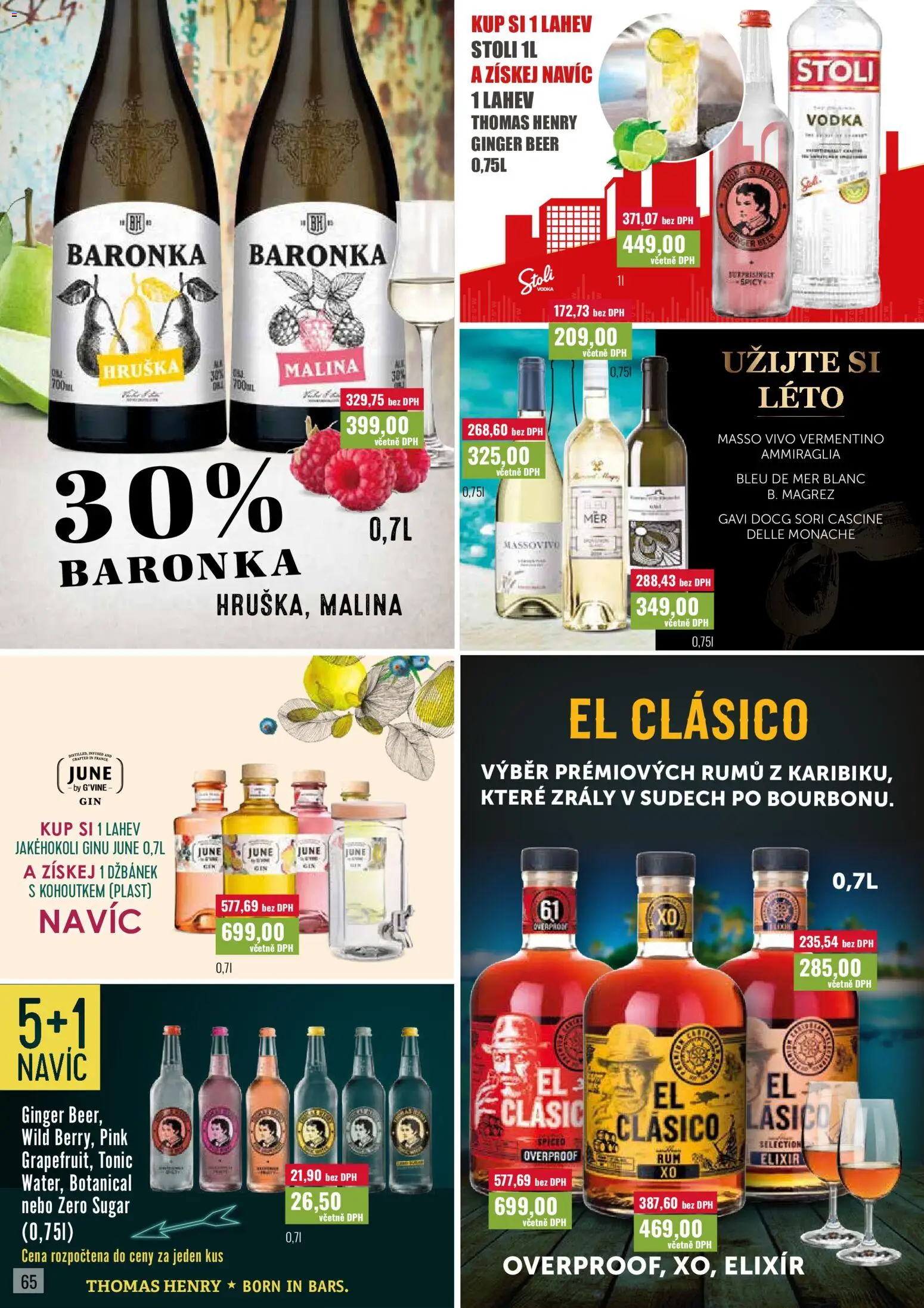 Ratio leták od 01.07.2026 | Strana: 66 | Produkty: Ginger Beer, Vodka, Tonic, Láhev