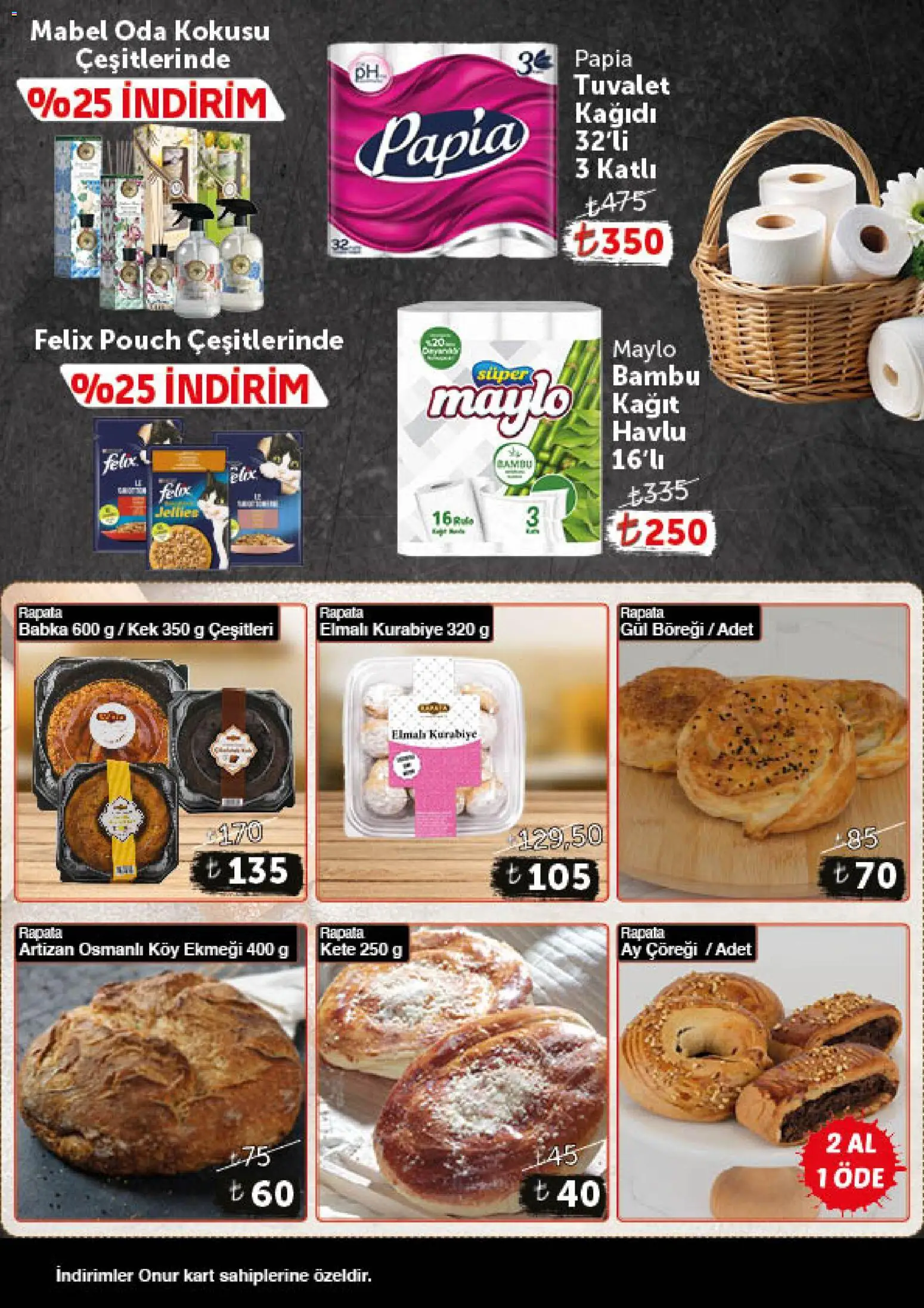 Onur Market - Katalog Gurme - 13 Ekim 2026 tarihinden itibaren geçerlidir | Sayfa: 14 | Ürünler: Oda kokusu, Tuvalet, Kurabiye, Kağıt havlu