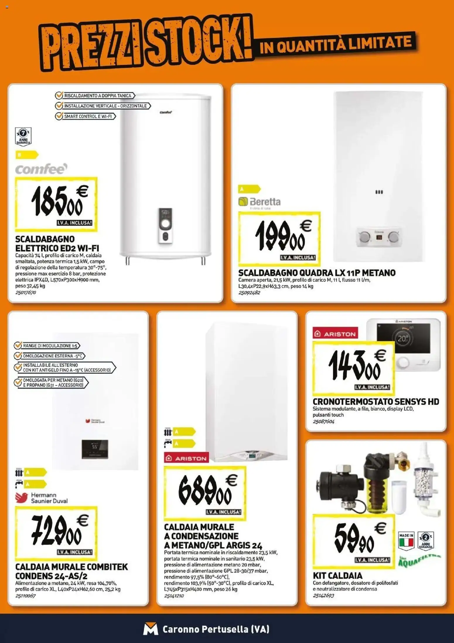 Volantino TECNOMAT del 29/10/2026 | Pagina: 7 | Prodotti: Scaldabagno, Caldaia, Tanica