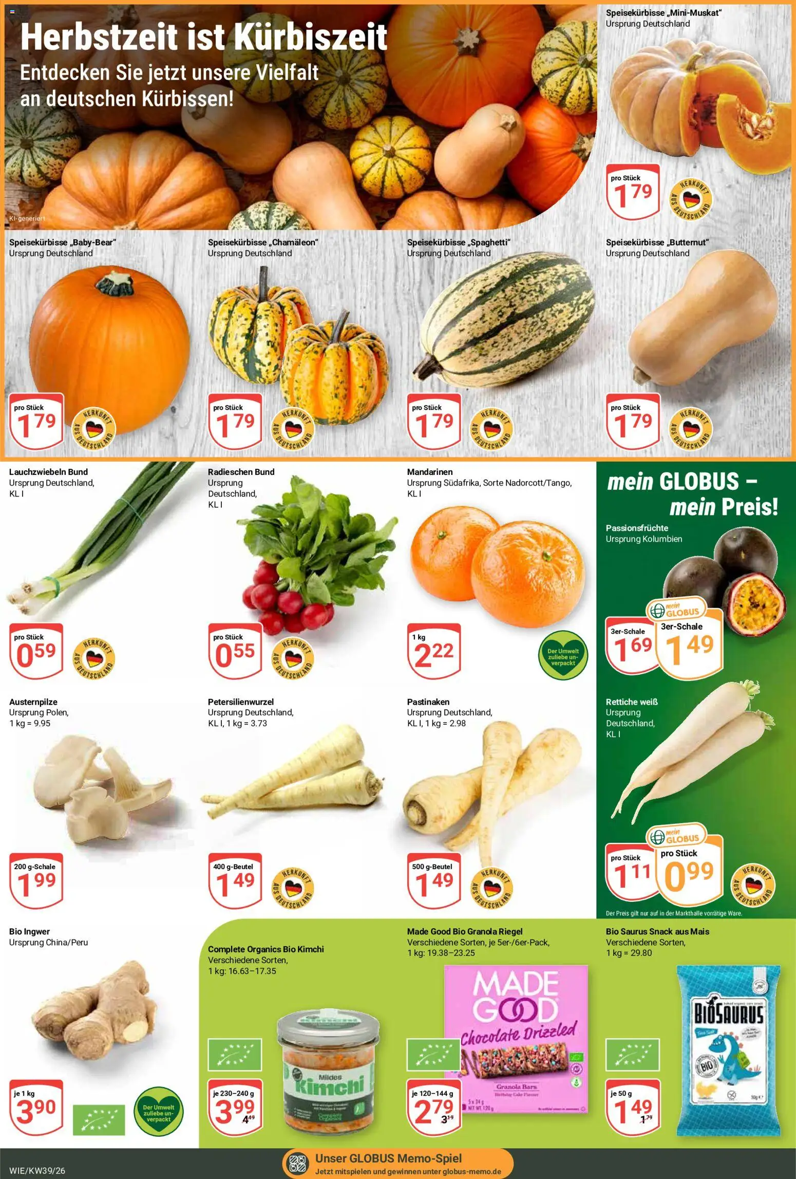 Globus Prospekt Waghäusel-Wiesental – gültig ab 21.09.2026 | Seite: 8 | Produkte: Mais, Mandarinen