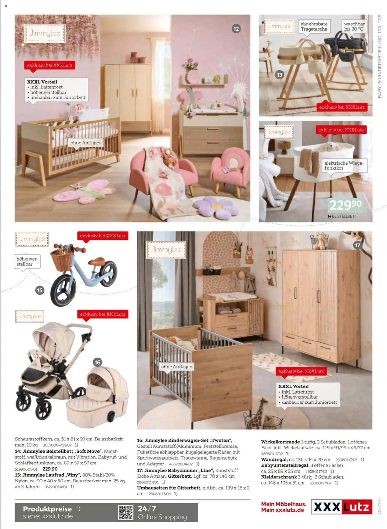XXXLutz Schöner Einrichten – gültig ab 01.09.2026 | Seite: 105 | Produkte: Adapter, Kleiderschrank, Lattenrost