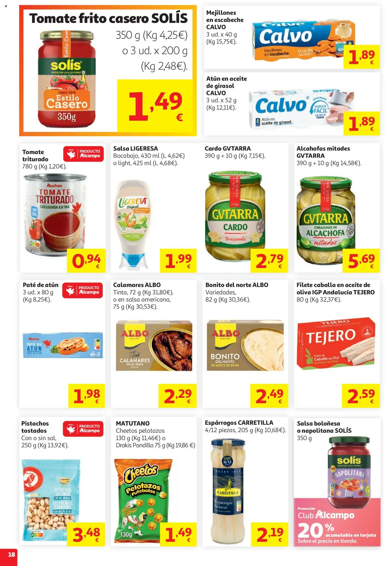 Alcampo HG Nacional │ válido desde el 05.05.2026 | Página: 18 | Productos: Calamares, Aceite, Aceite de oliva, Aceite de girasol
