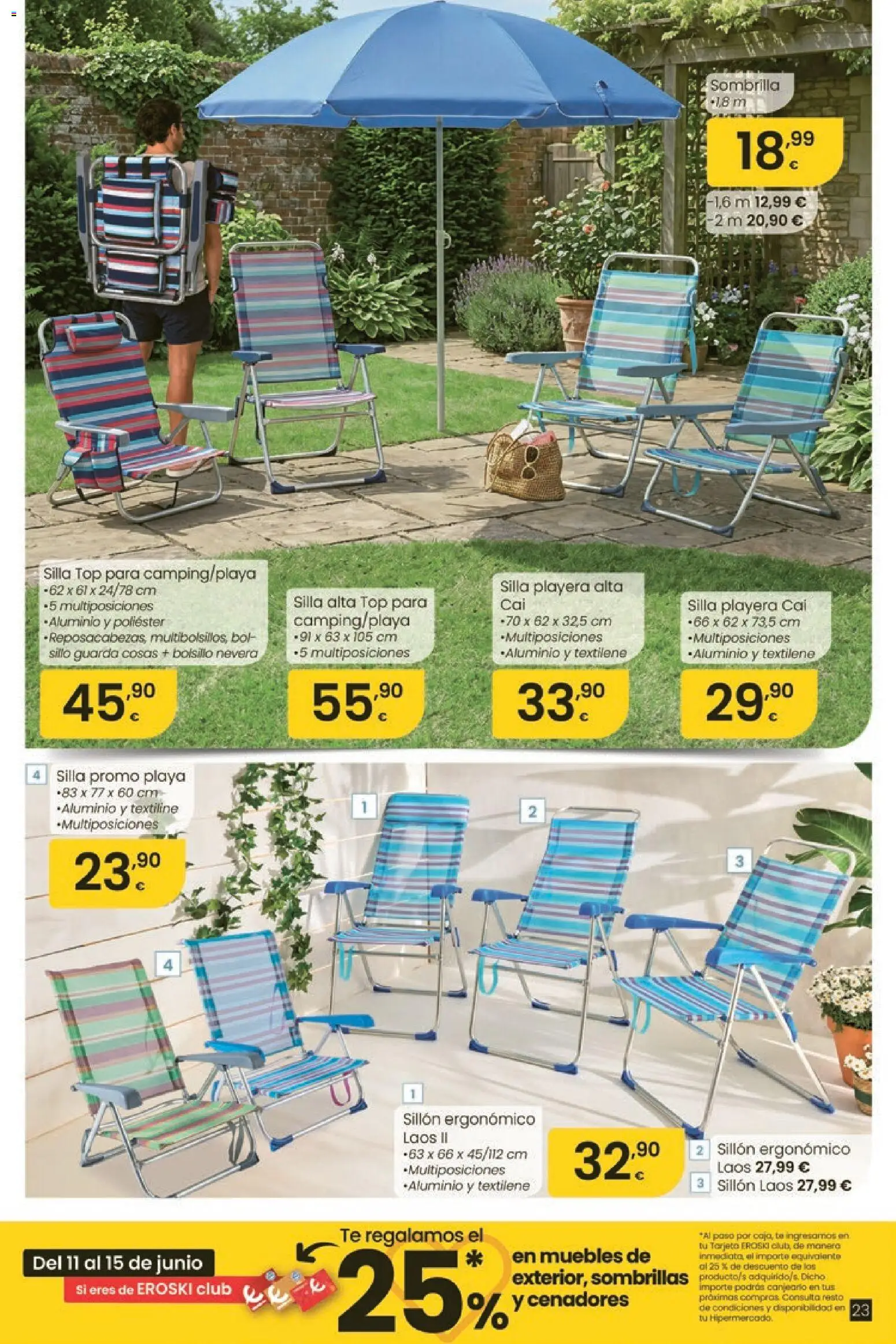 Eroski Oh! Oferta Pontevedra │ válido desde el 11.06.2026 | Página: 23 | Productos: Té, Muebles, Nevera, Sillón