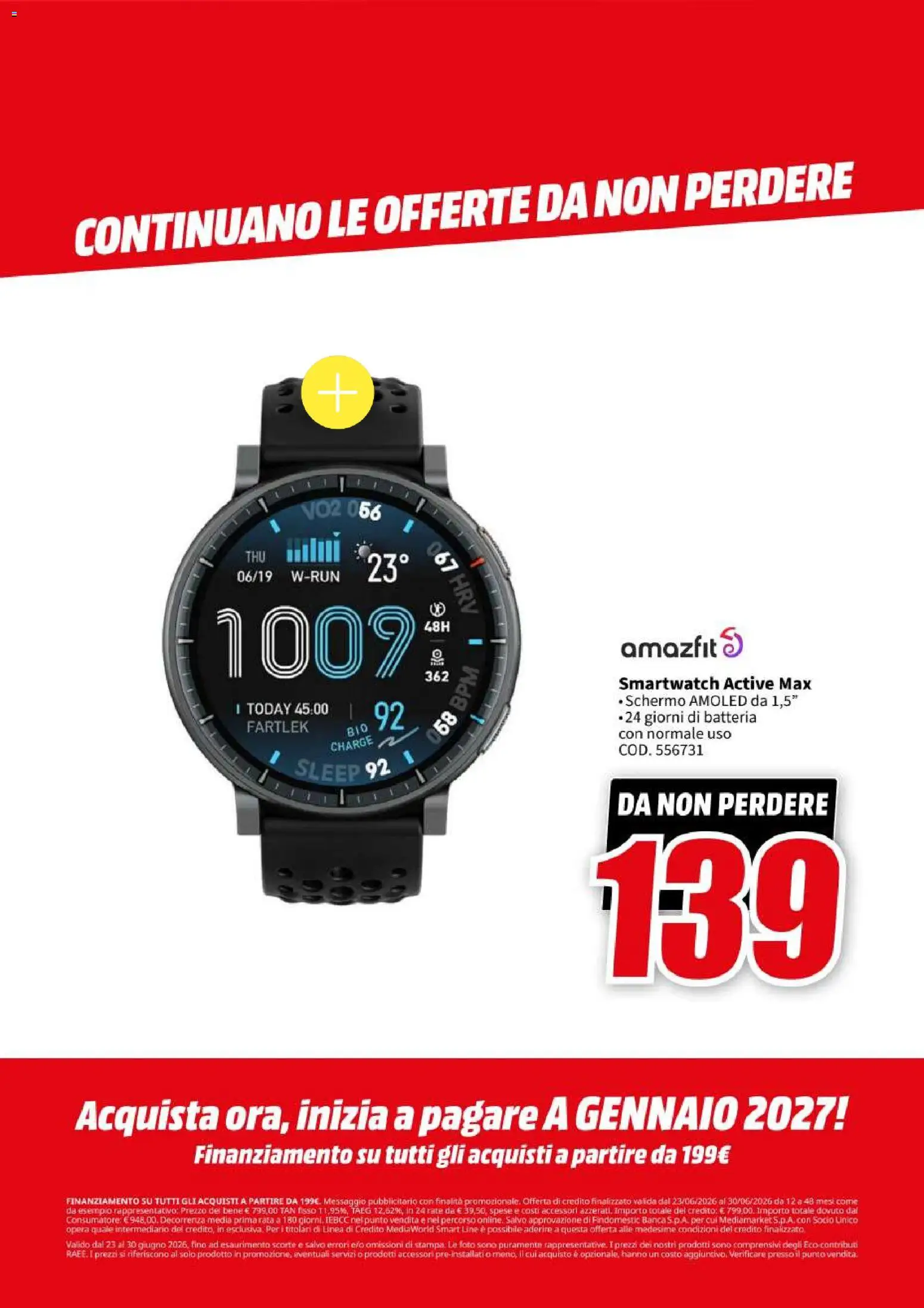 Volantino Media World del 23/06/2026 | Pagina: 8 | Prodotti: Schermo, Smartwatch, Batteria