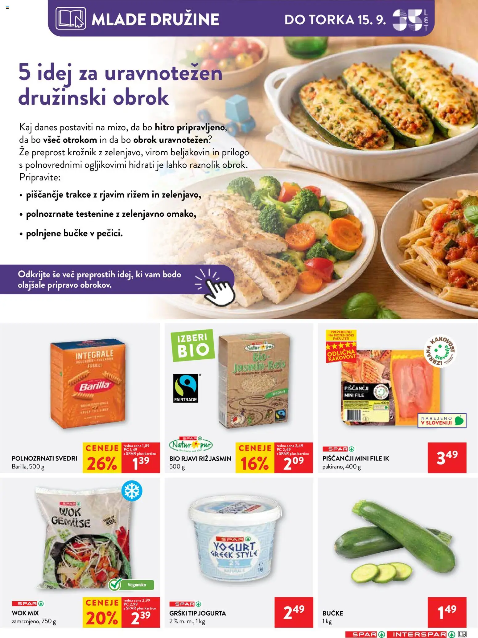 Novi Spar katalog ponudbe – veljaven od 09.09.2026 | Stran: 23 | Izdelki: Barilla, Riz, Testenine, Svedri