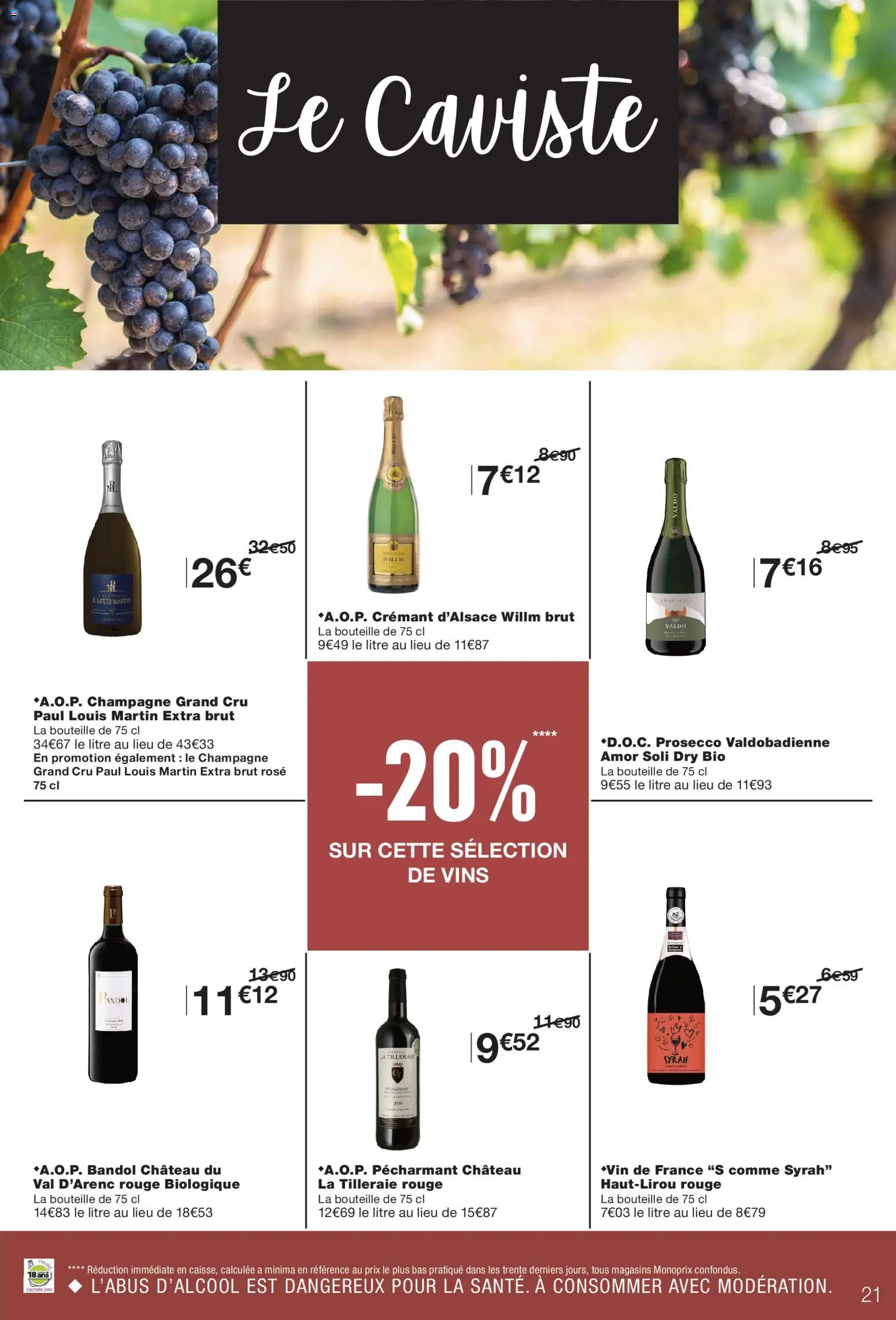 {H1} | Page: 21 | Produits: Champagne, Prosecco, Vin, Crémant d'alsace