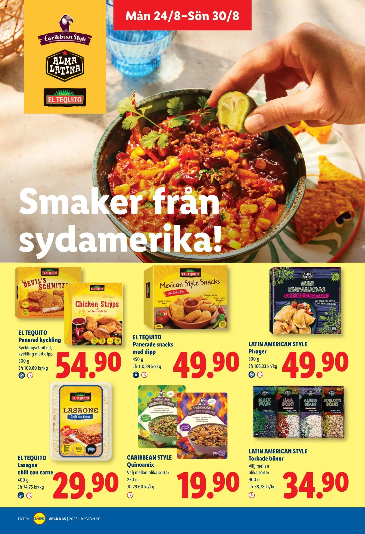 Lidl reklamblad aktuell från 24/08/2026 | Sida: 13 | Produkter: Quinoa, Lasagne, Chili, Bönor