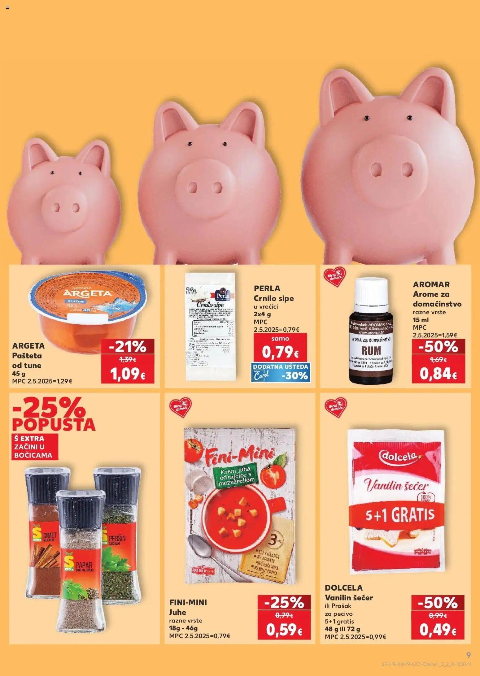 Kaufland katalog | vrijedi od 06.05.2026 | Stranica: 9 | Proizvodi: Prašak za pecivo, Začini, Juha, Papar