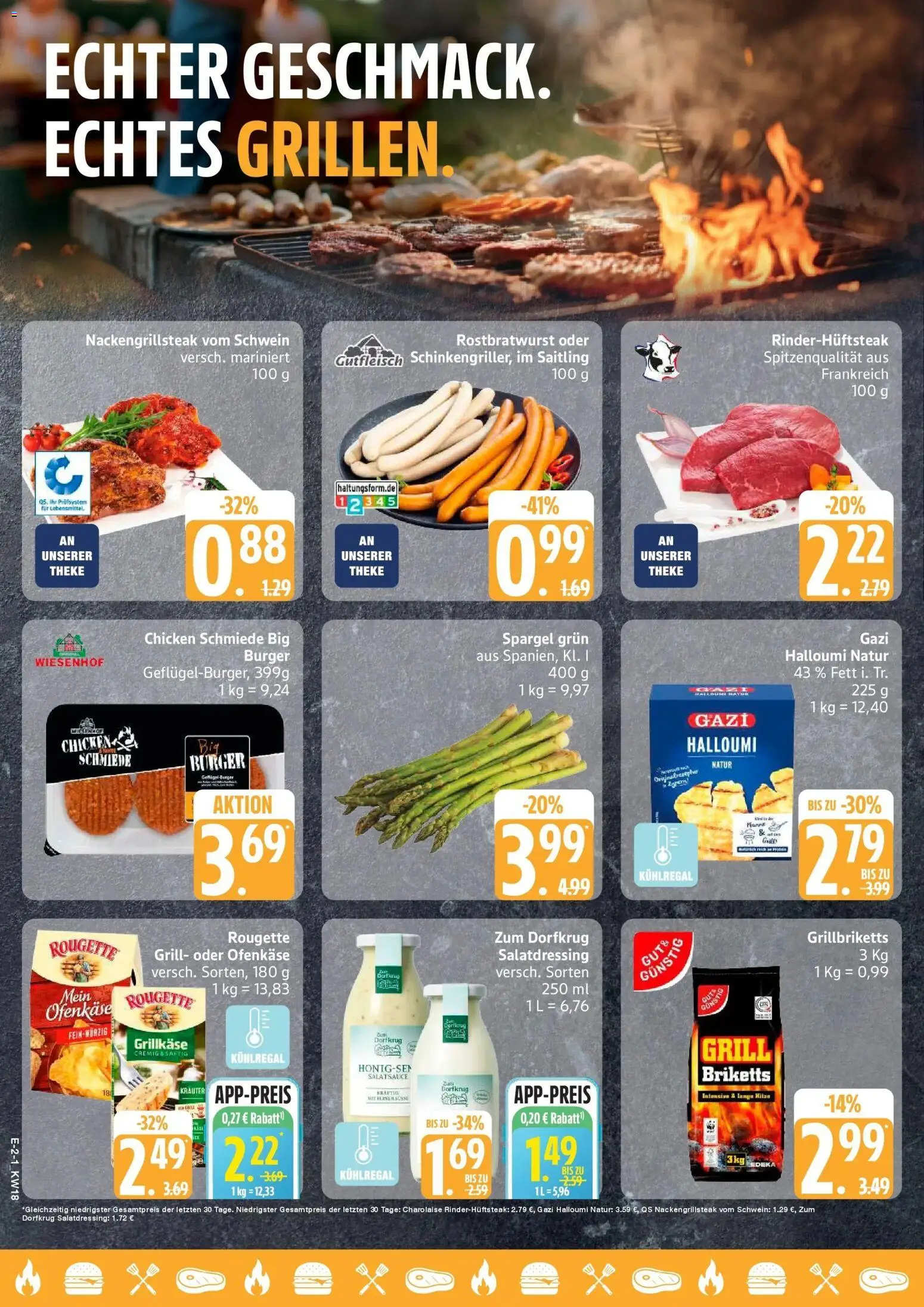 Edeka Prospekt Hamburg – gültig ab 27.04.2026 | Seite: 2 | Produkte: Theke, Burger, Spargel, Soße